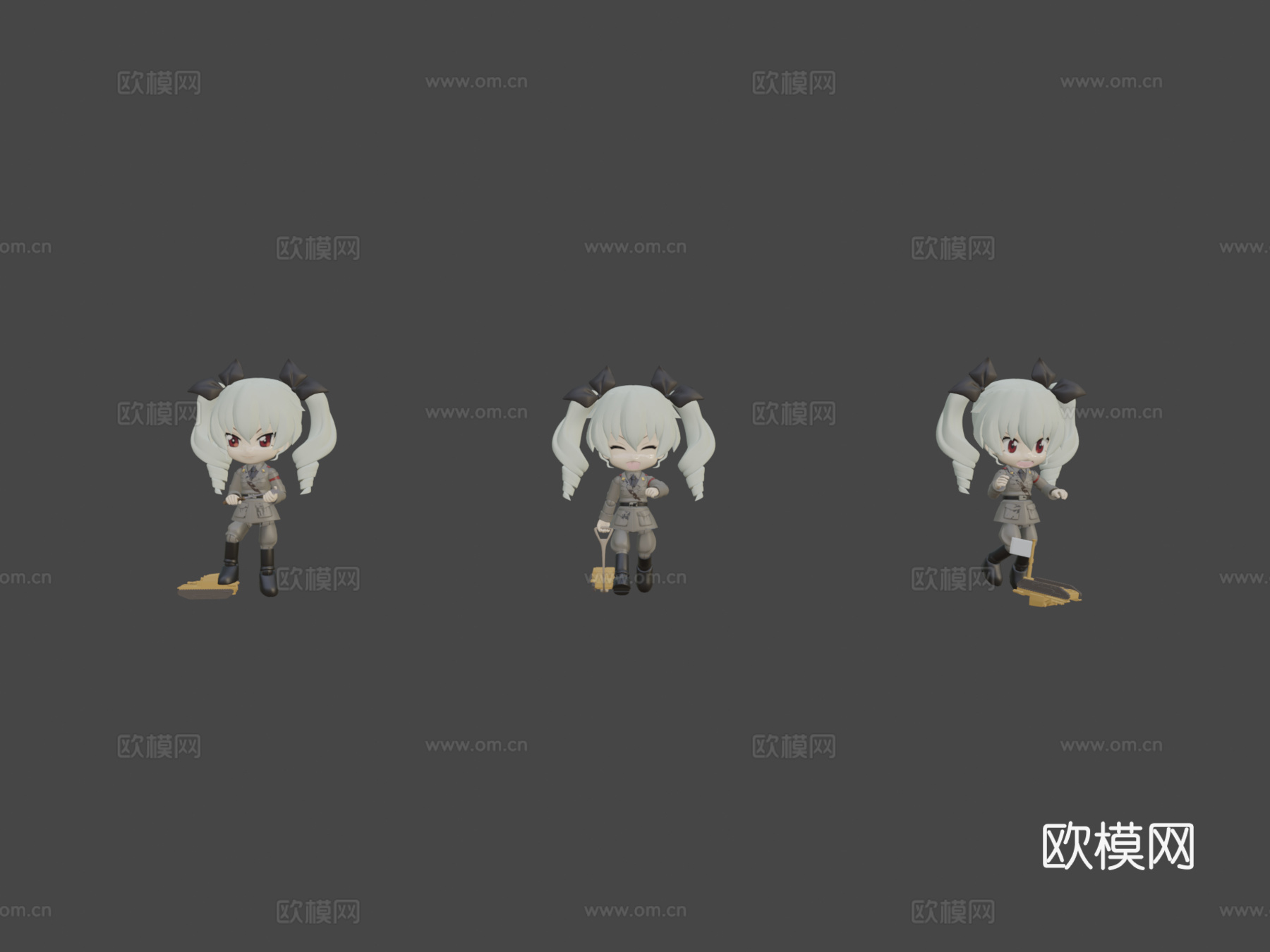 凤尾鱼~少女与战车su模型