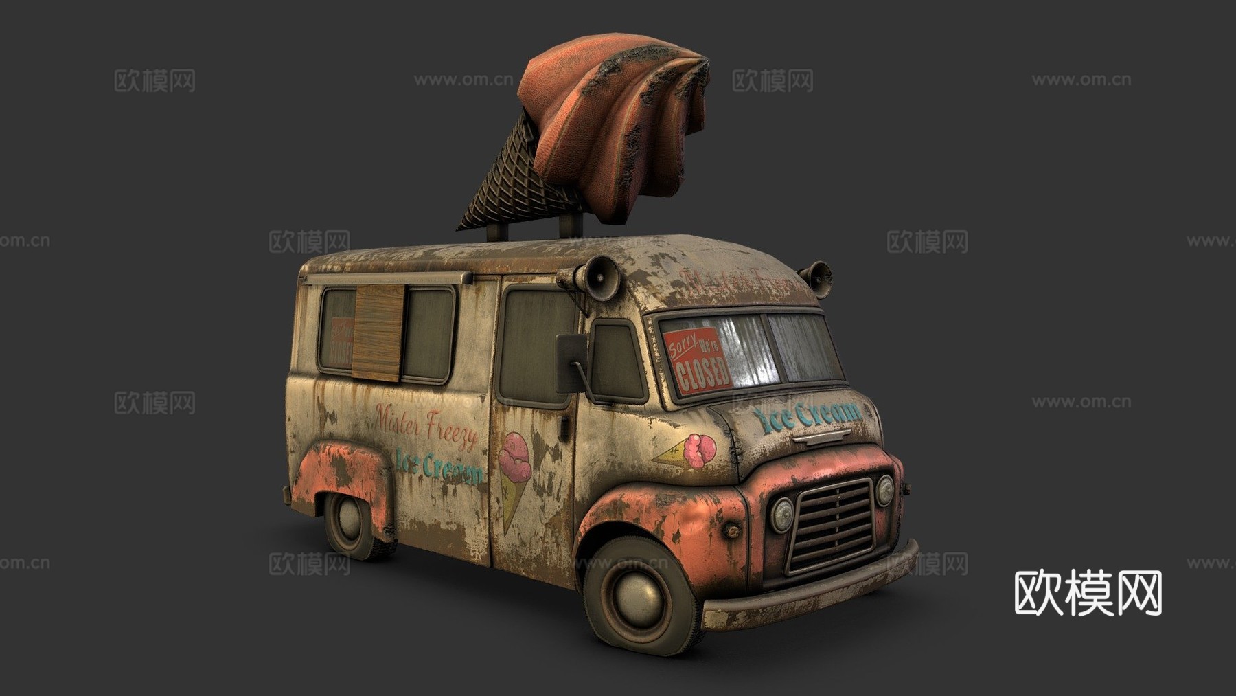 冰淇淋卡车挑战-核爆冰淇淋卡车su模型