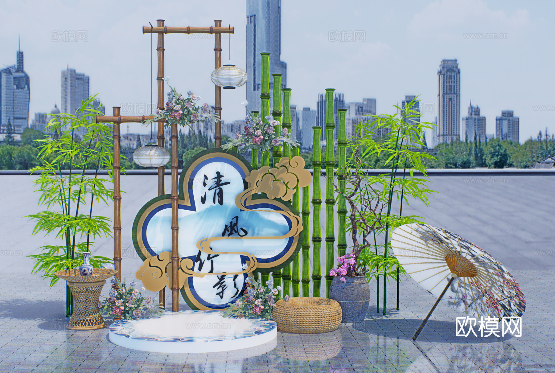 网红打卡工业建筑旧改工厂商业街su模型