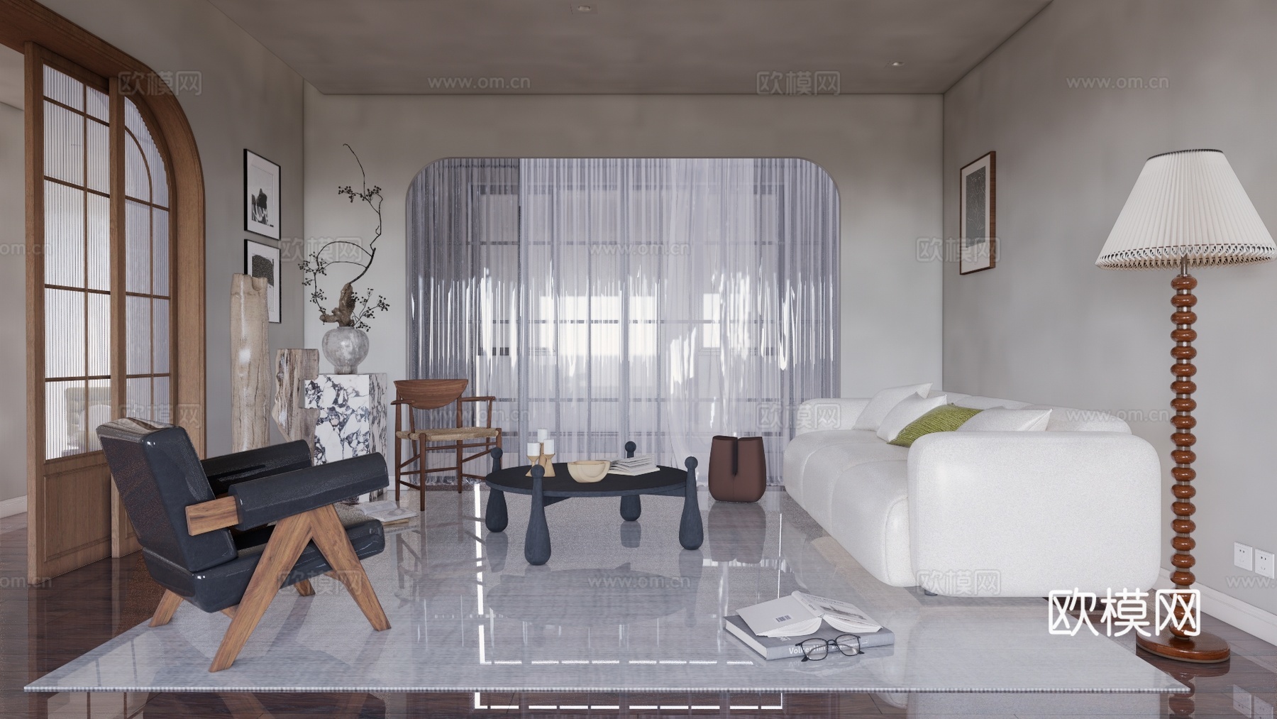 客餐厅 家装 卫生间 阳台 门窗su模型