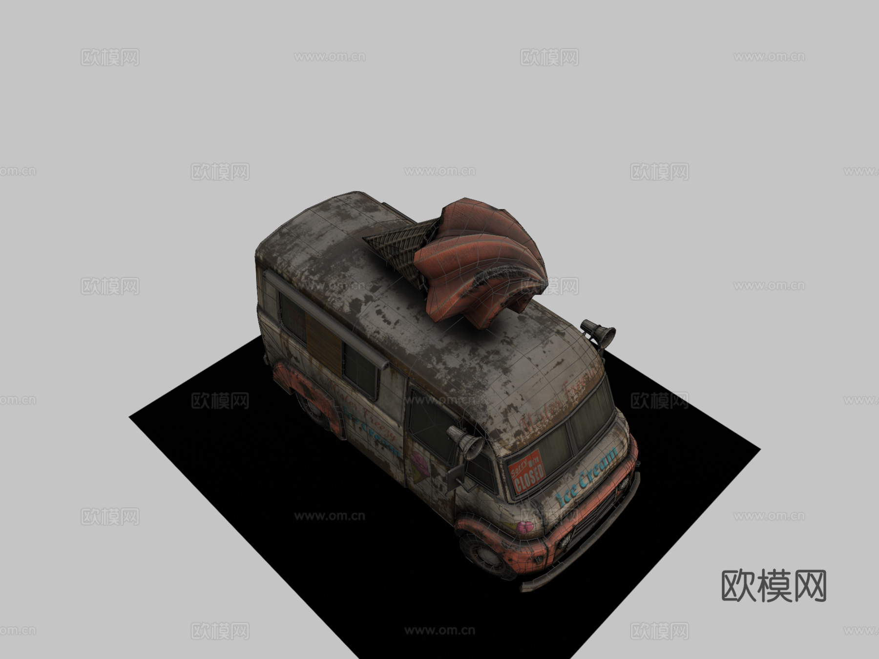 冰淇淋卡车挑战-核爆冰淇淋卡车su模型