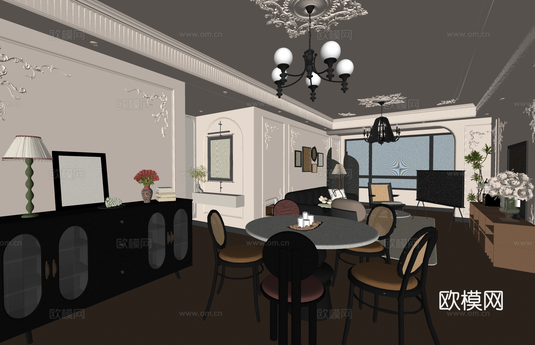 家装 卫生间 卧室 客厅su模型