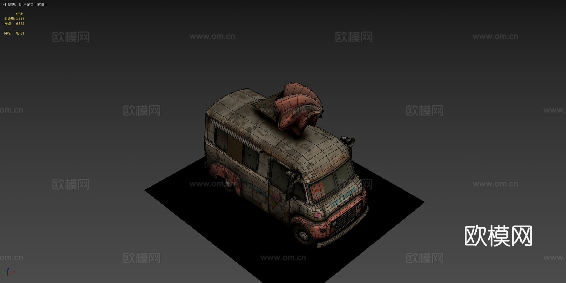 冰淇淋卡车挑战-核爆冰淇淋卡车su模型