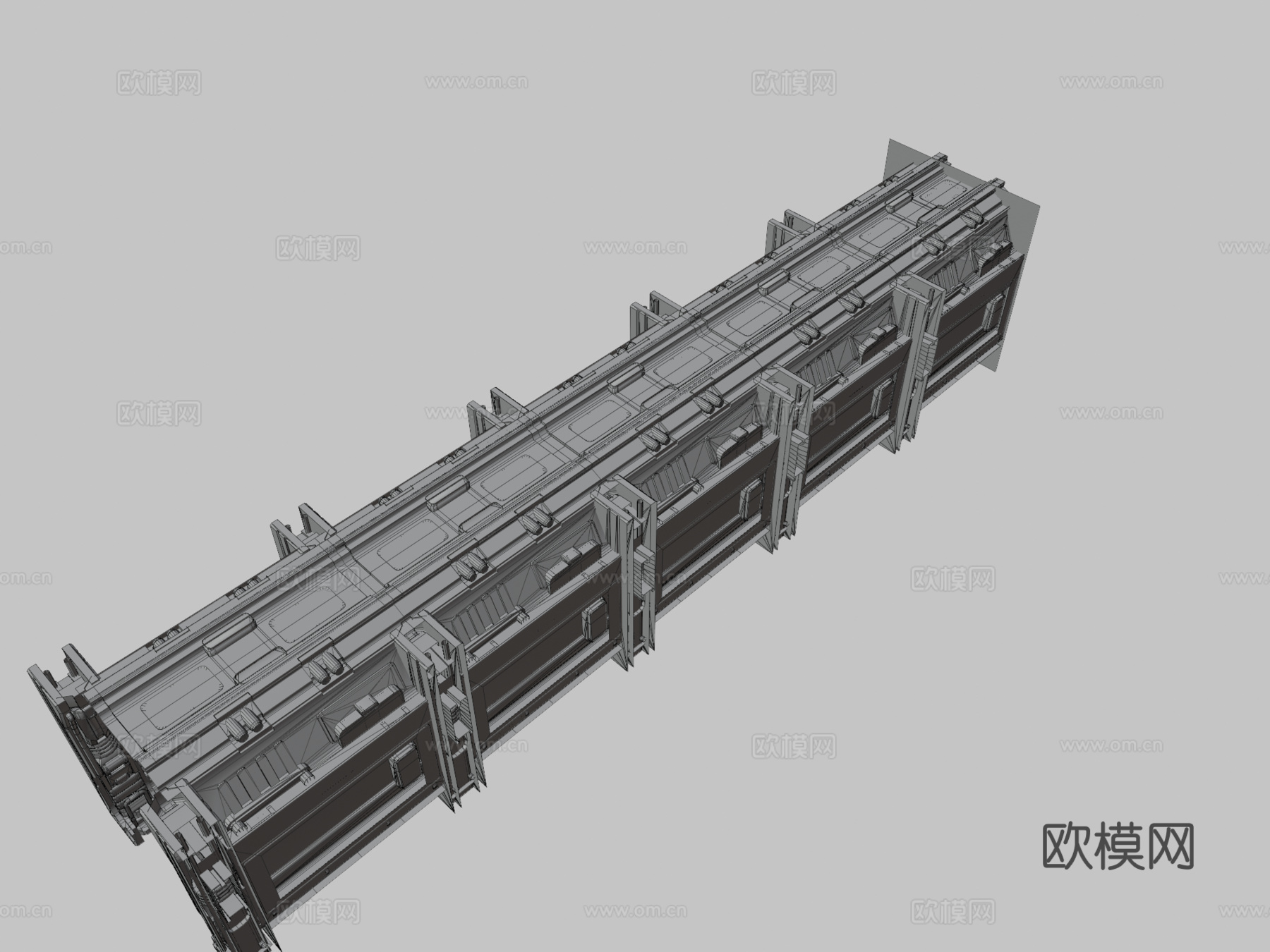 科幻走廊。纹理挑战su模型
