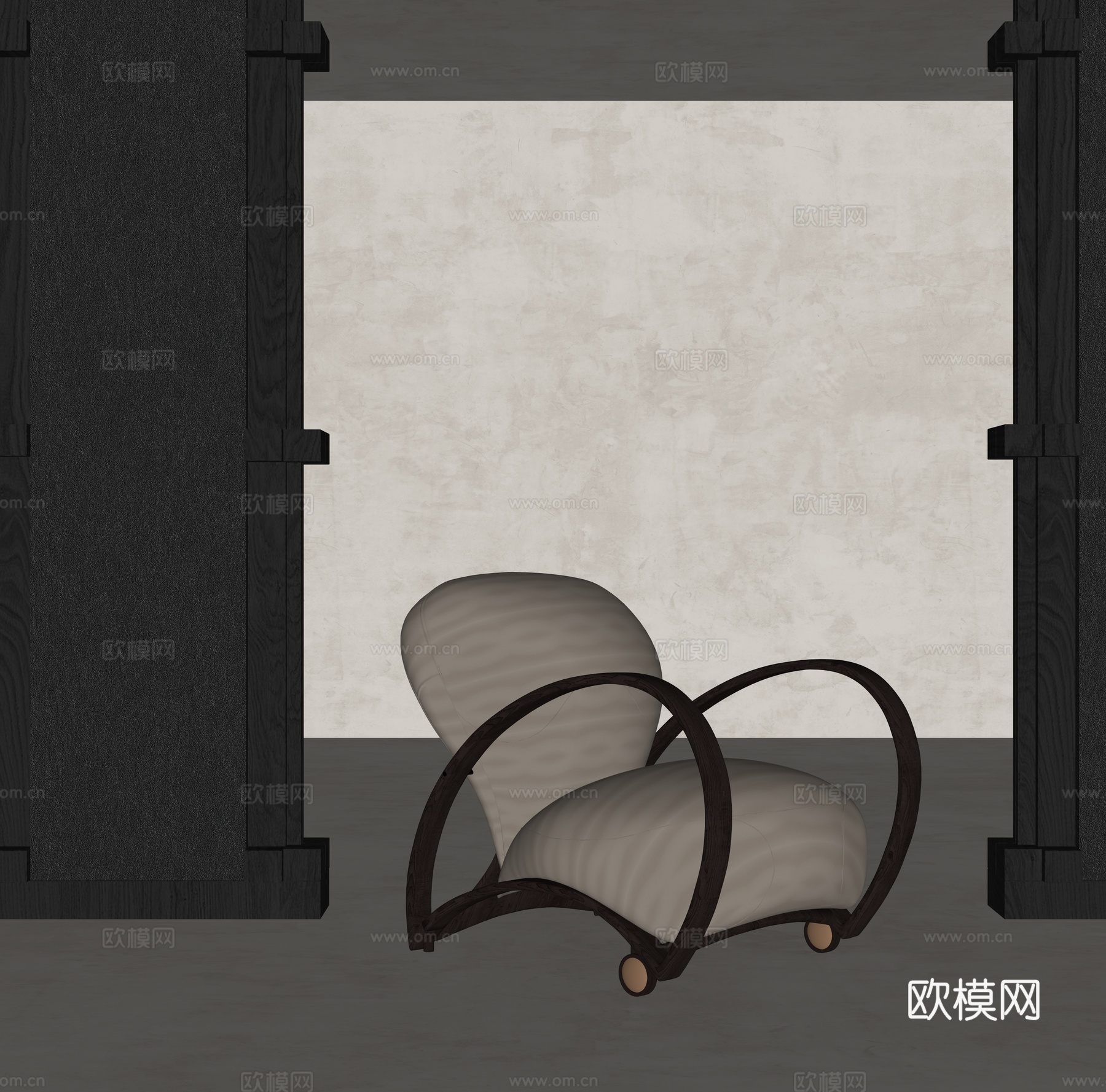 现代休闲椅 扶手椅su模型