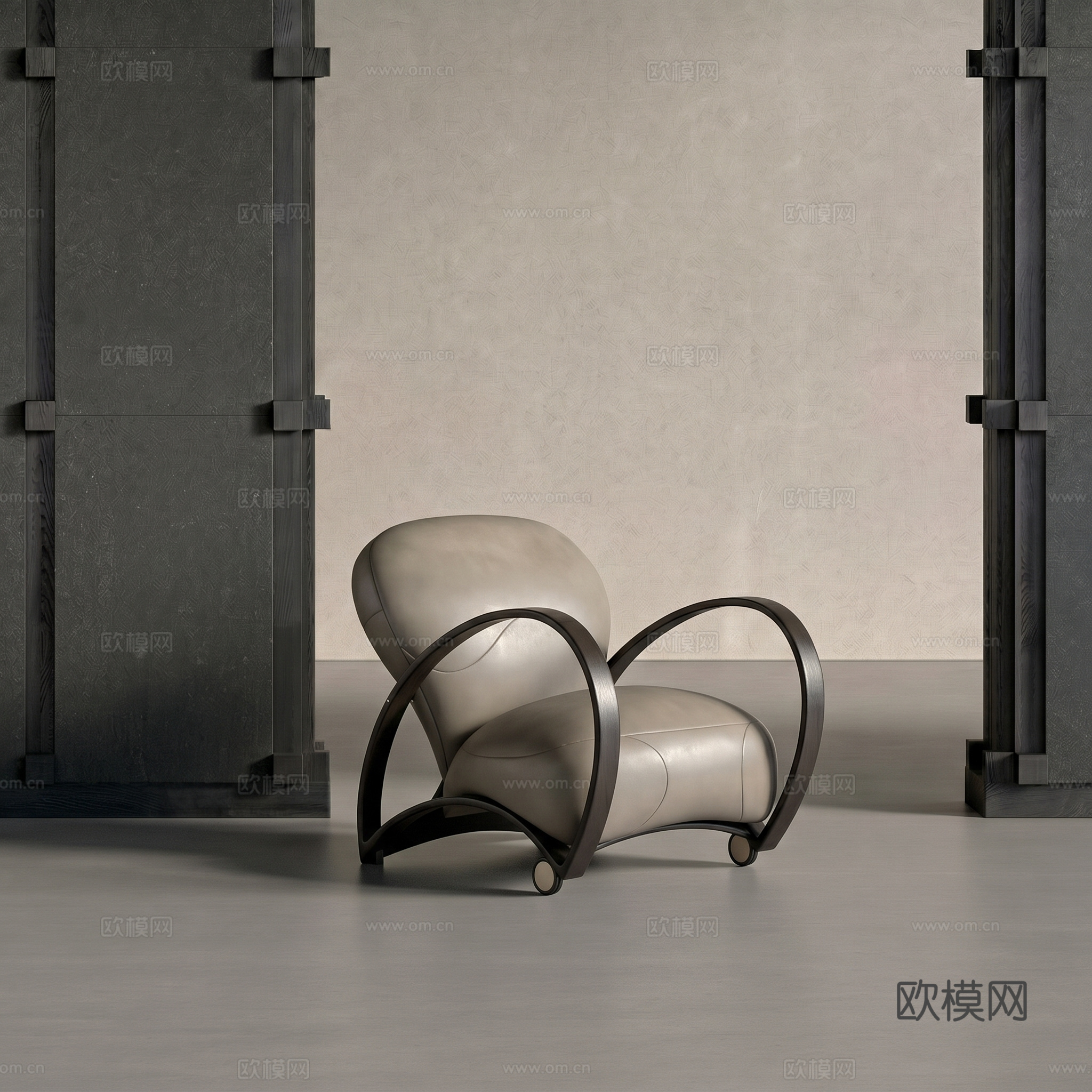 现代休闲椅 扶手椅su模型