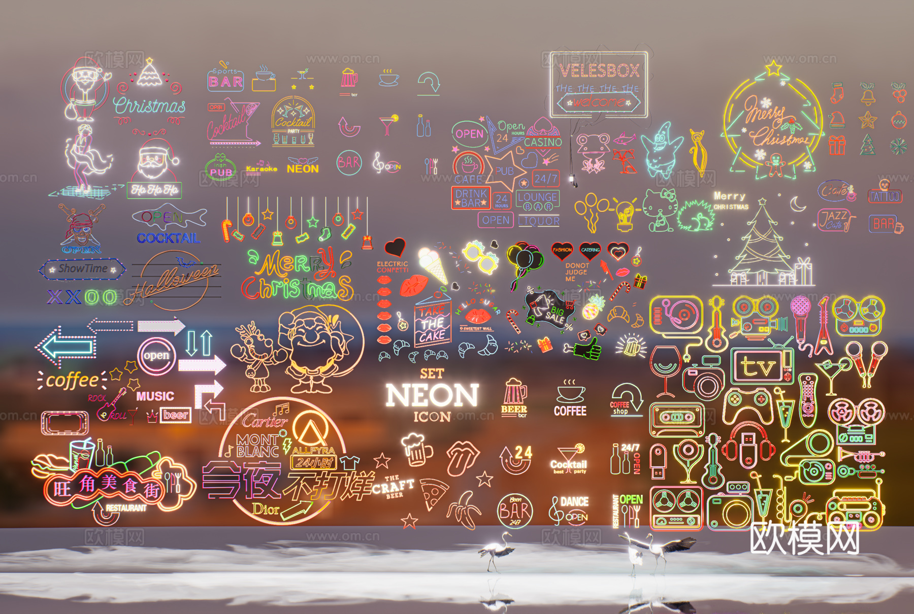 赛博朋克蒸汽波su模型