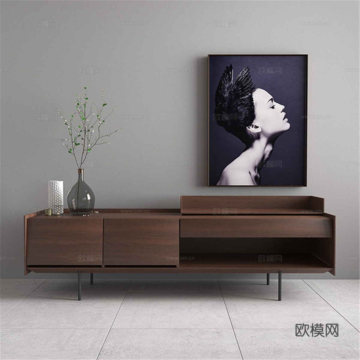 Boewer 餐边柜套装3d模型