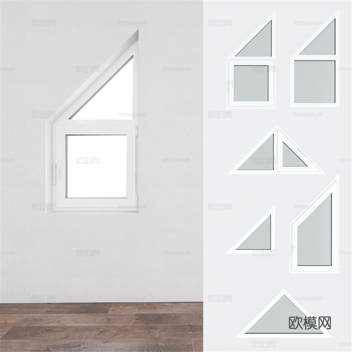 一套塑料窗 113d模型