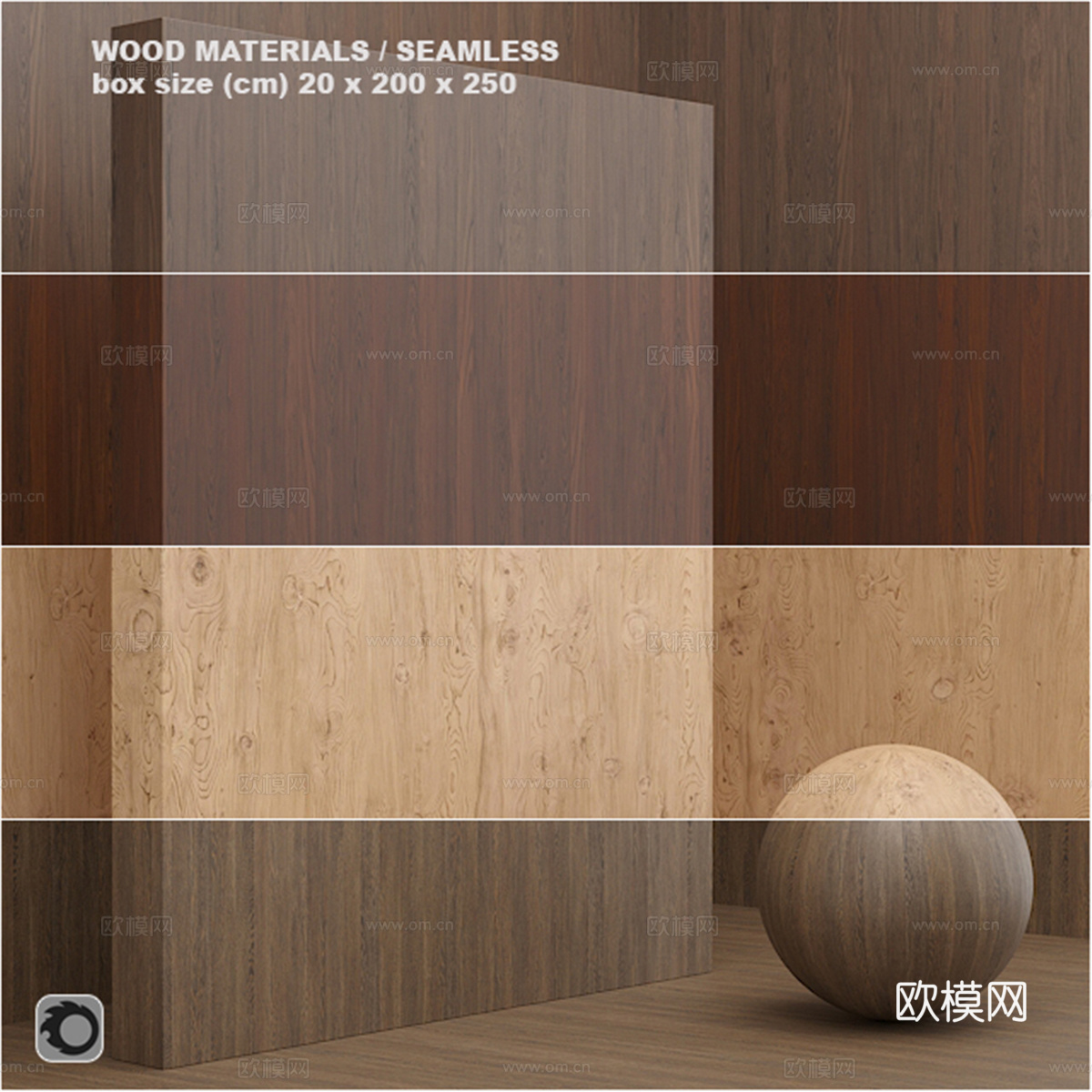 材料 木质贴面（无缝） - 套装 63d模型