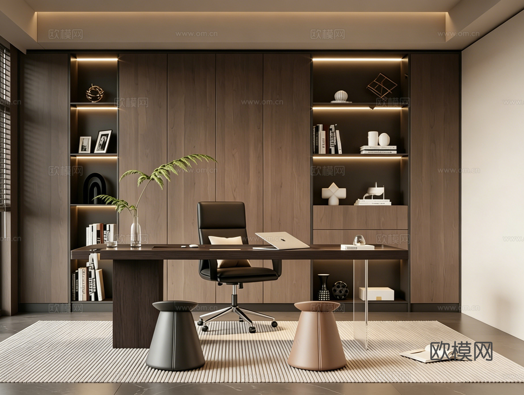 意式 家装 室内简约 轻奢风 格餐厅 客厅 卧室设计su模型