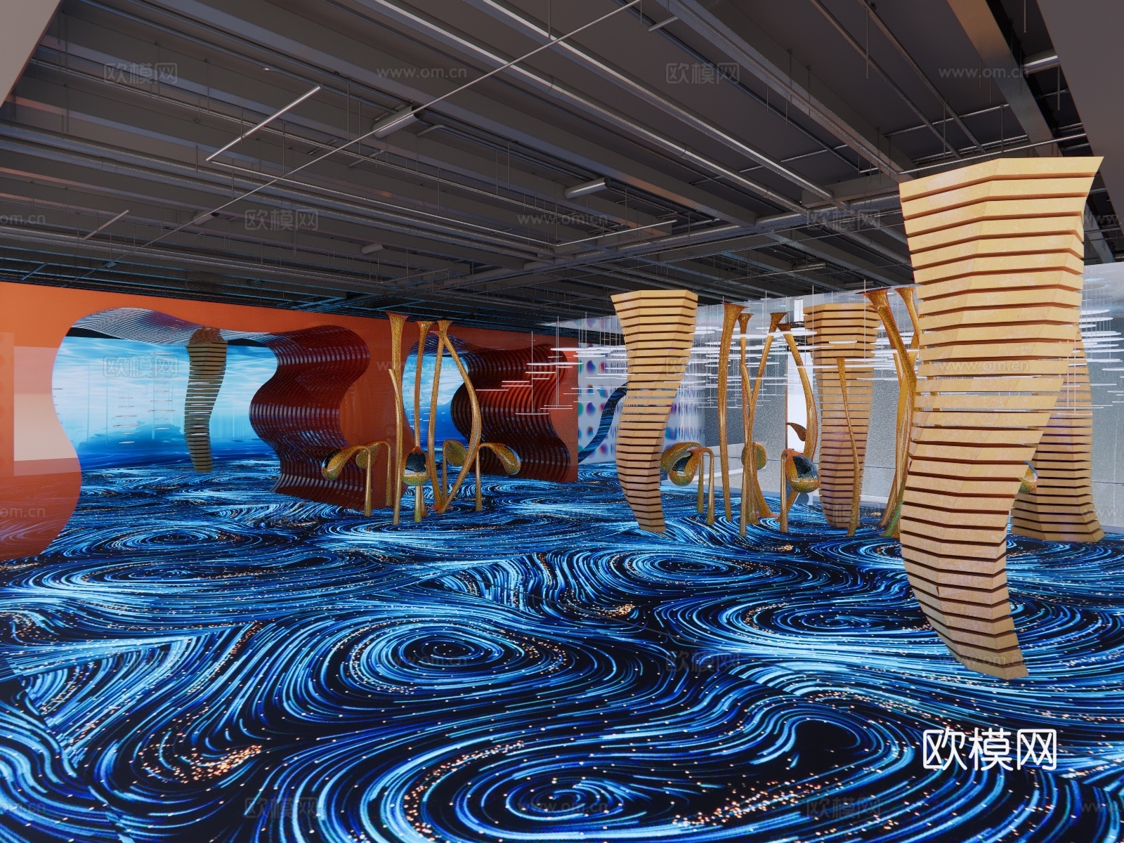 科技展厅su模型