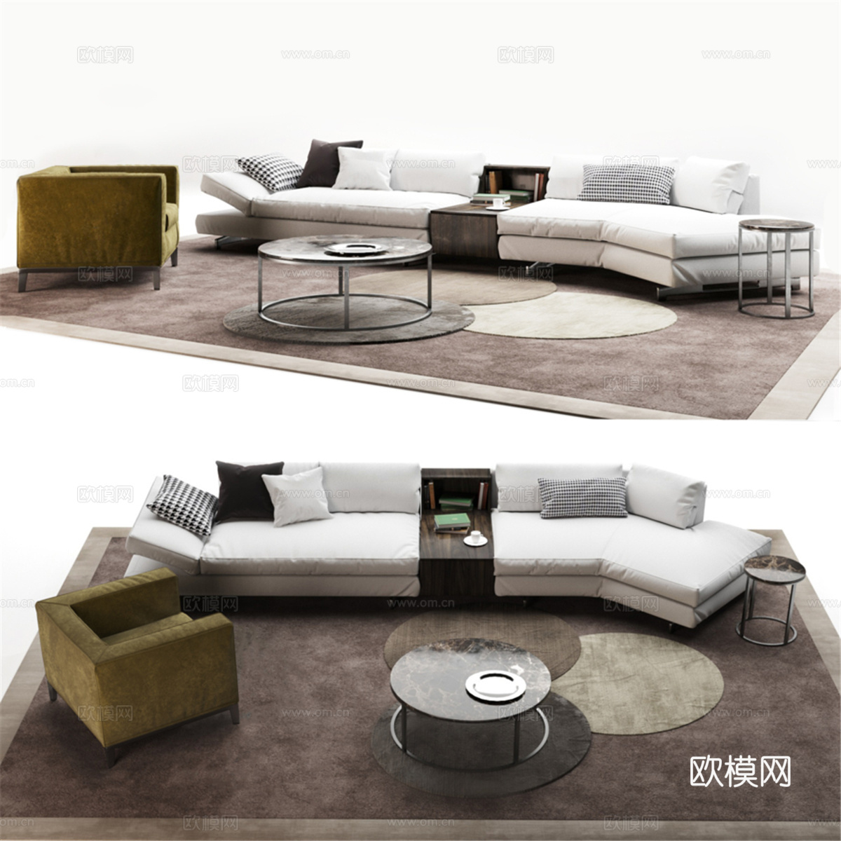 Vittoria Frigerio Davis沙发套装3d模型