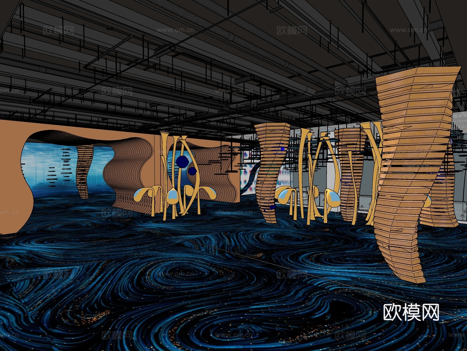 科技展厅su模型