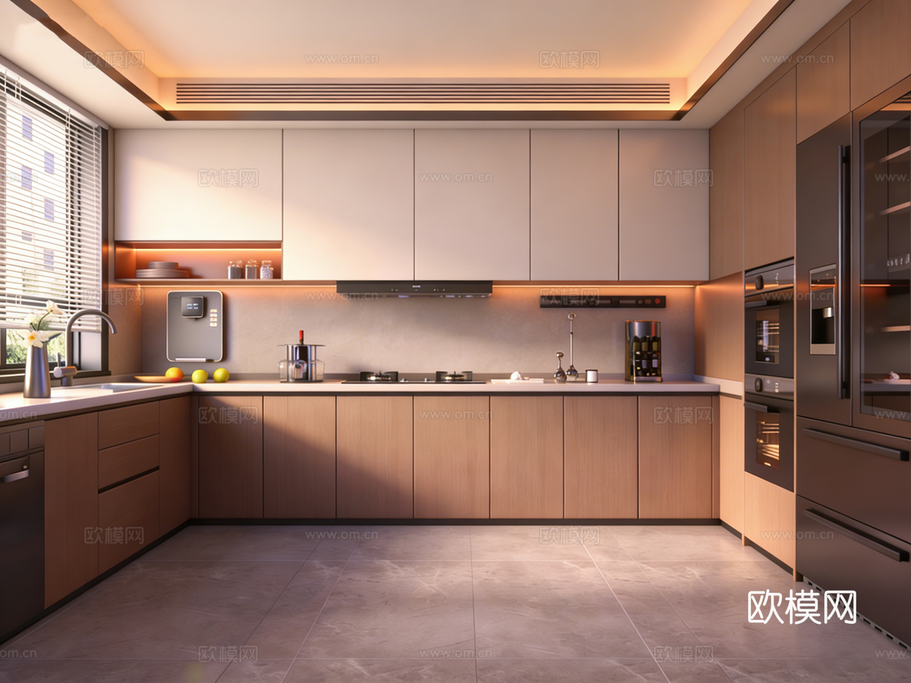 意式 家装 室内简约 轻奢风 格餐厅 客厅 卧室设计su模型