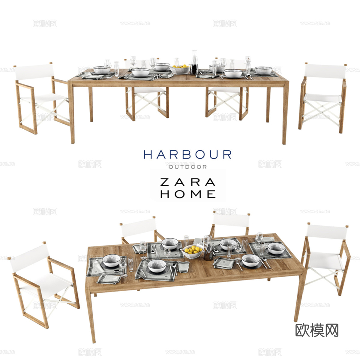 Harbor Outdoor 系列与 Zara Home 餐3d模型