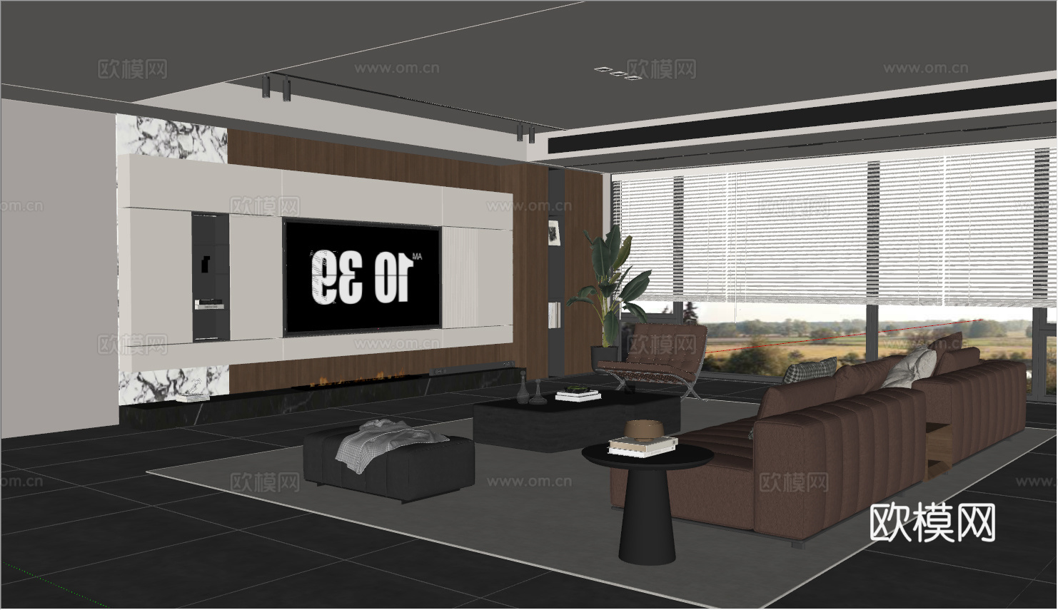 意式 家装 室内简约 轻奢风 格餐厅 客厅 卧室设计su模型