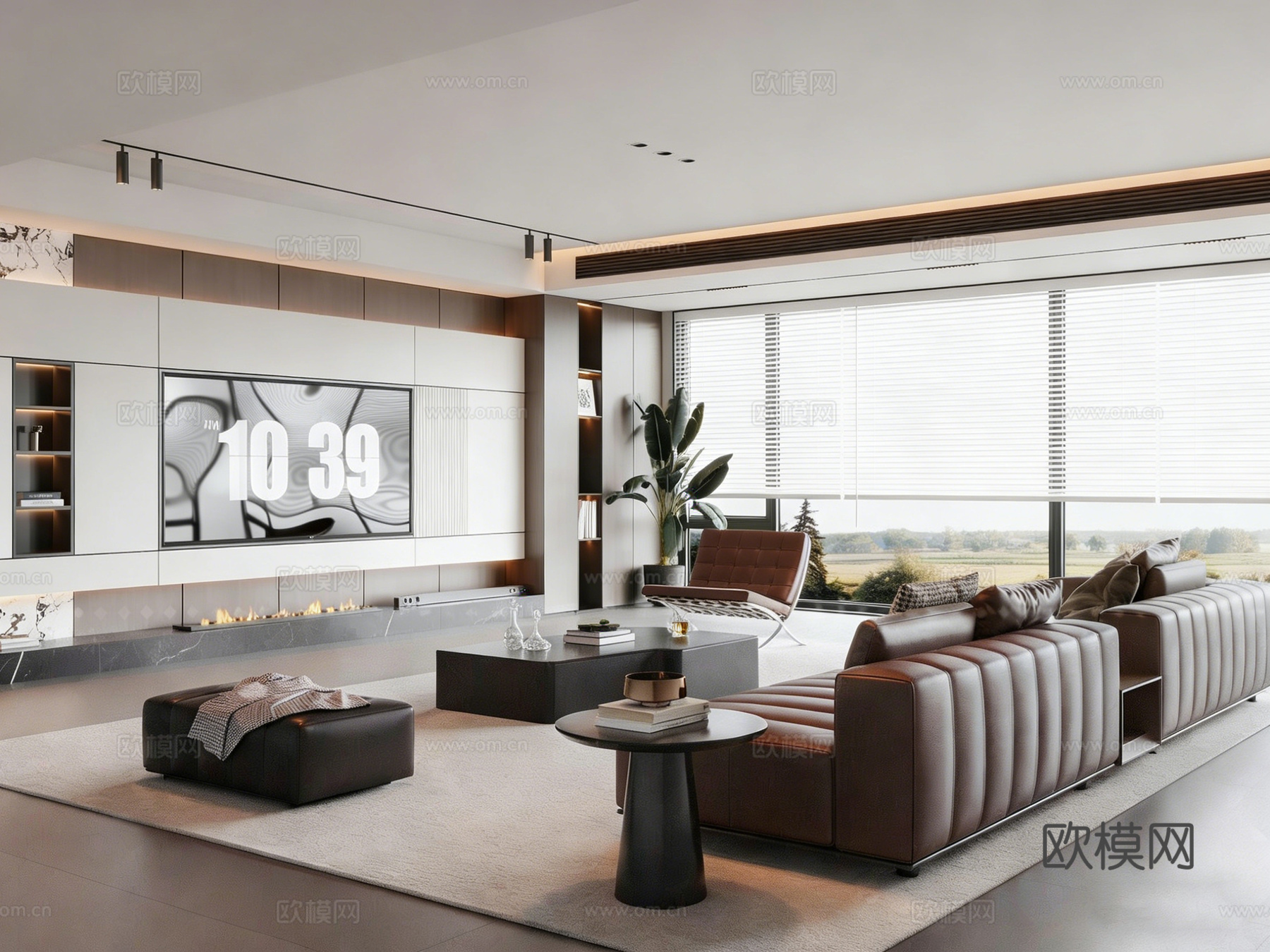 意式 家装 室内简约 轻奢风 格餐厅 客厅 卧室设计su模型