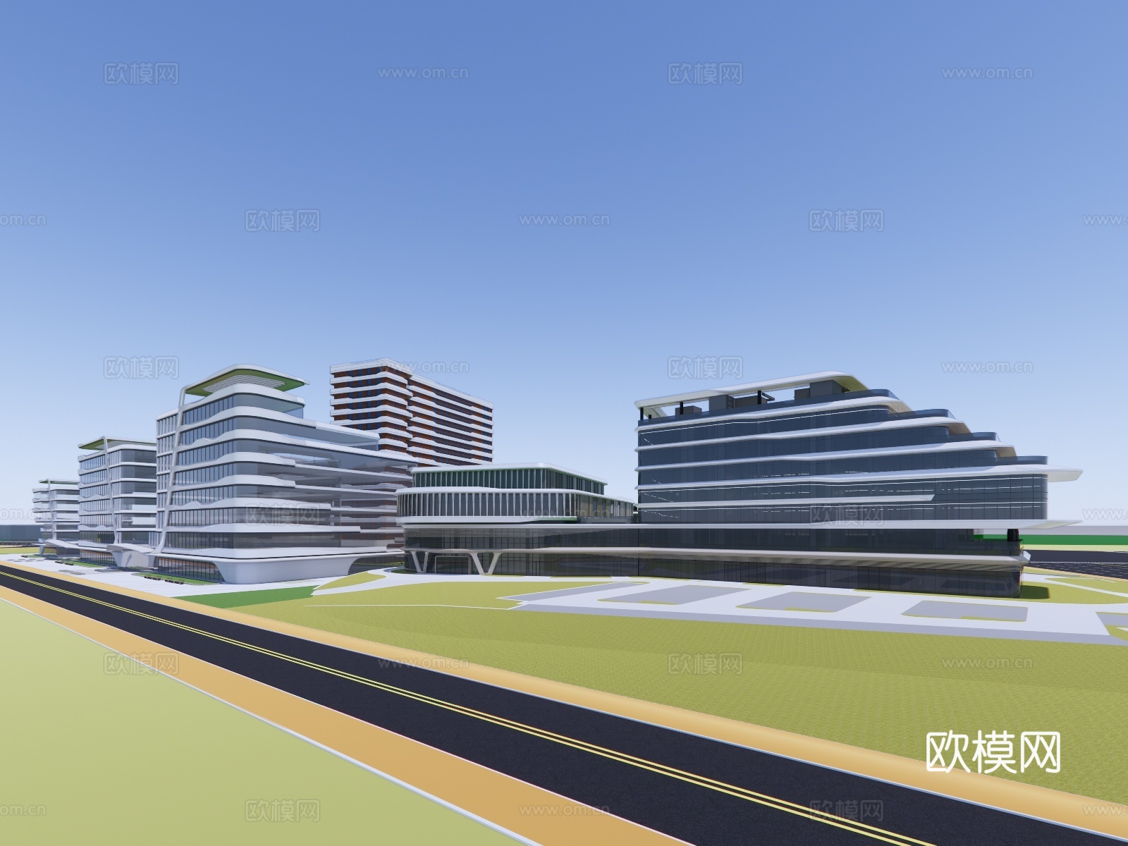 医院高层养老院疗养院su模型