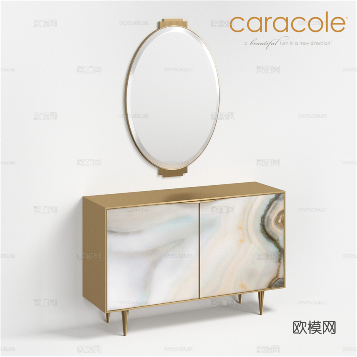 Chest Extrav-玛瑙与镜面自画像 Saraco3d模型