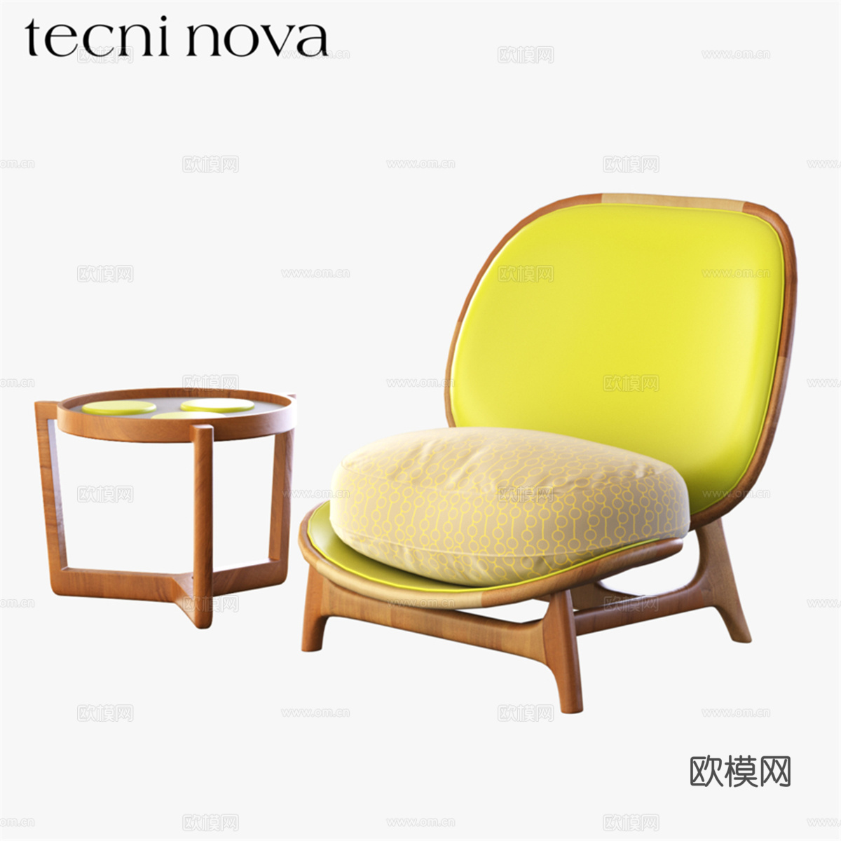 Tecni Nova 黄色户外扶手椅3d模型