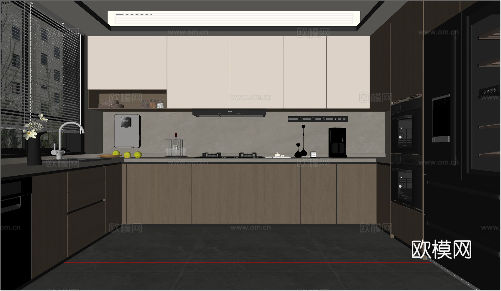 意式 家装 室内简约 轻奢风 格餐厅 客厅 卧室设计su模型