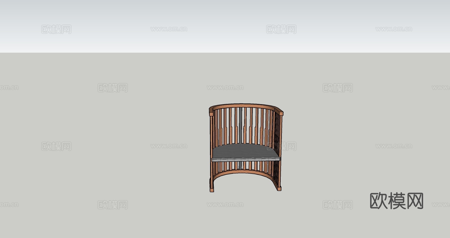 中式椅子su模型