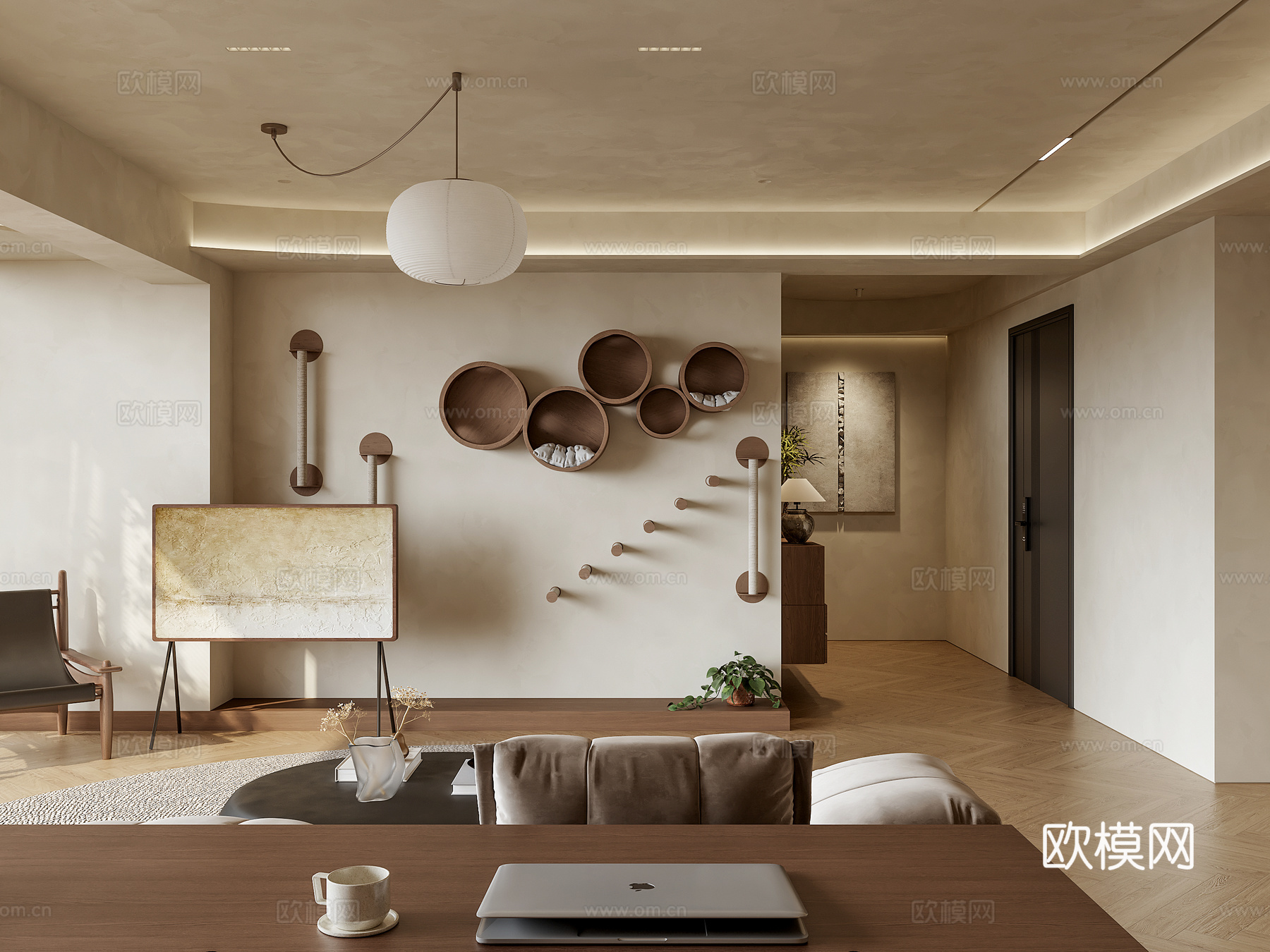 中古风客餐厅3d模型