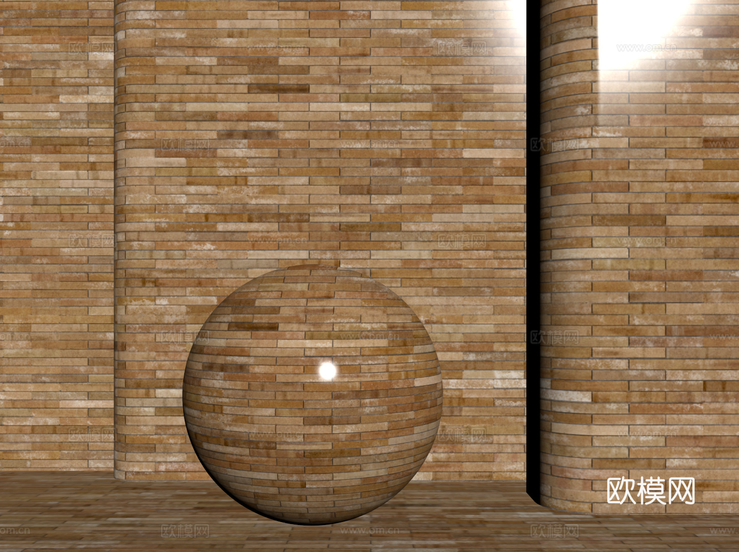 现代砖墙 黄色砖墙 仿古砖墙 文化砖墙 工业砖墙su模型
