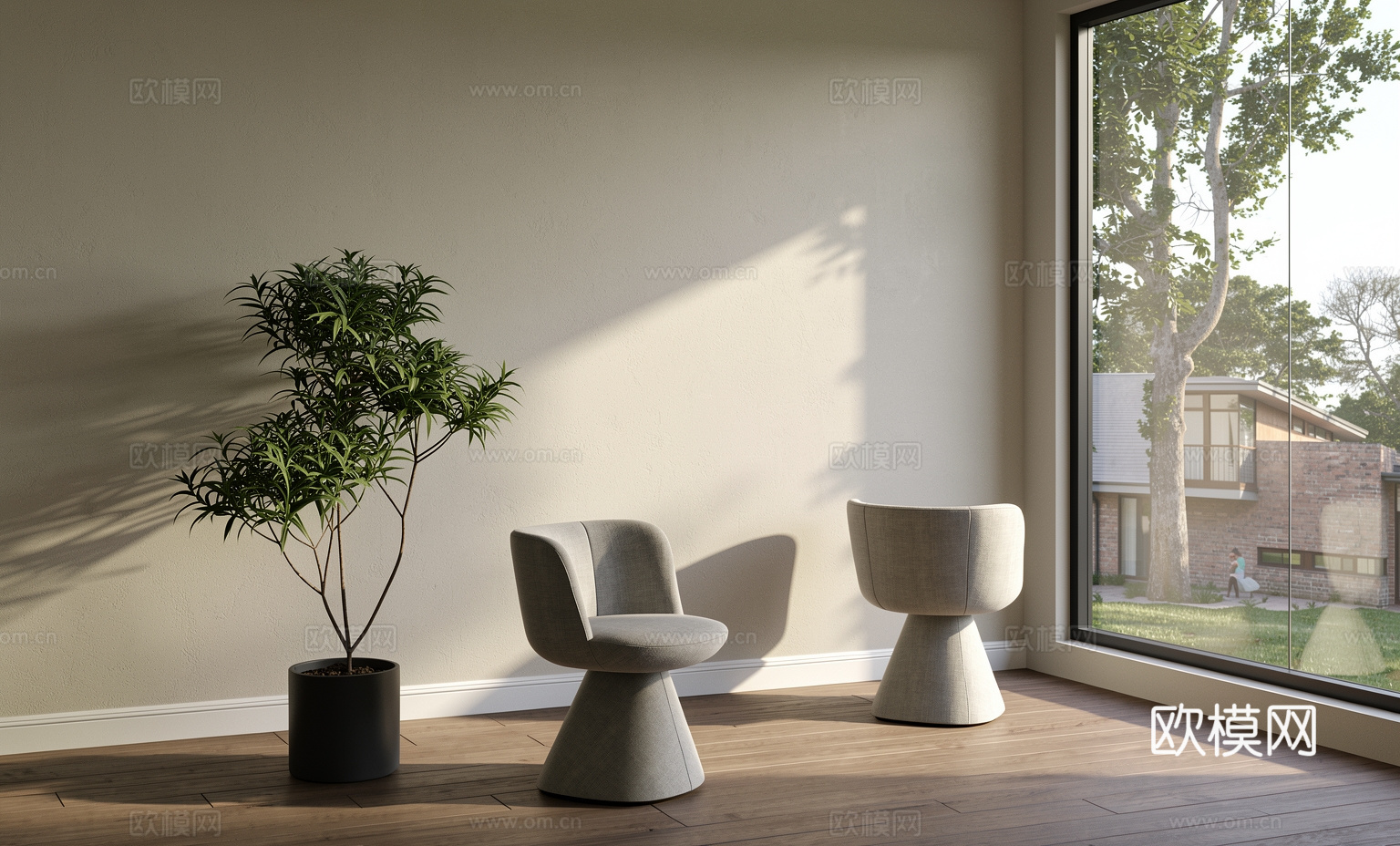 现代休闲椅su模型