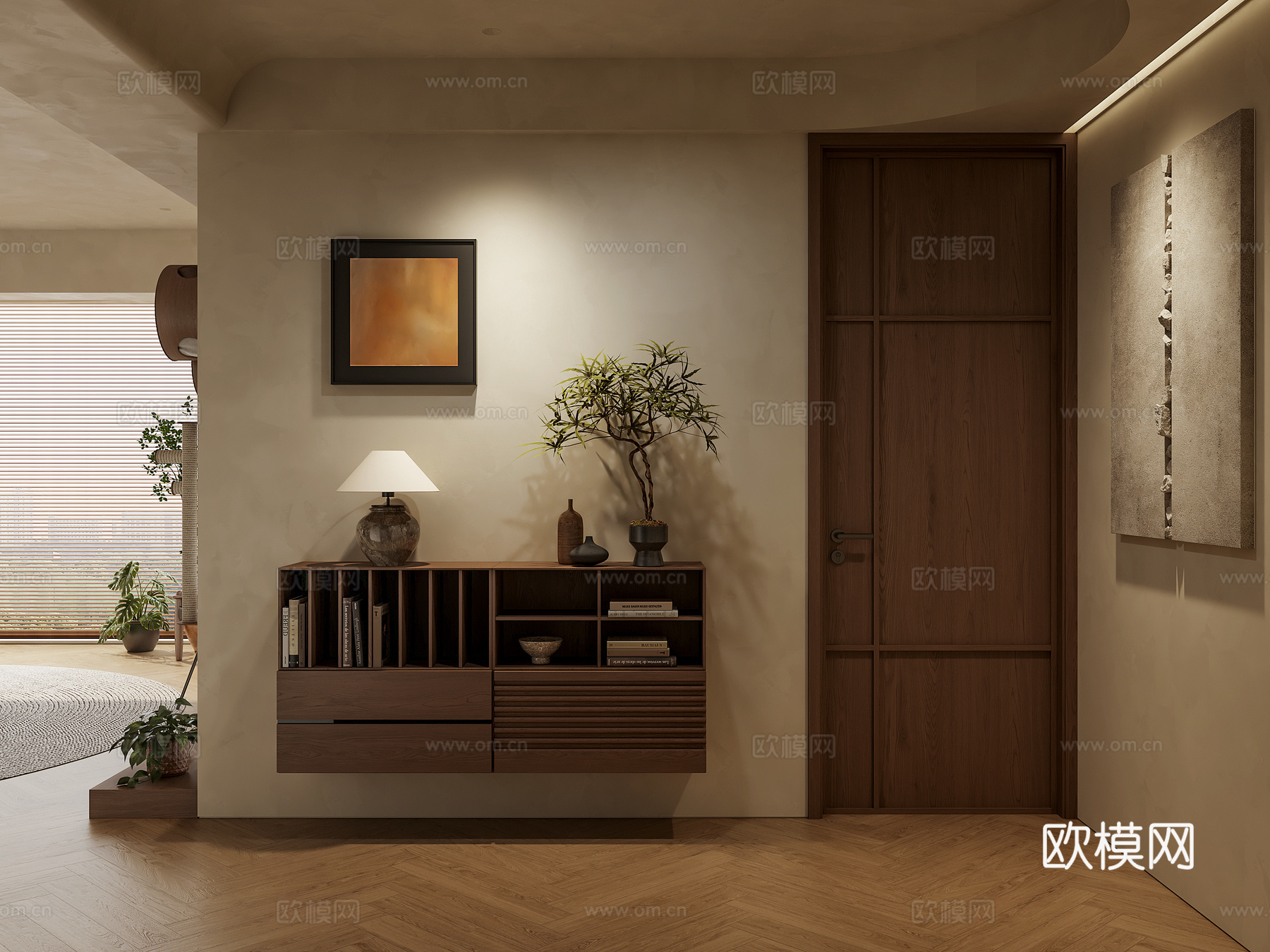 中古风客餐厅3d模型