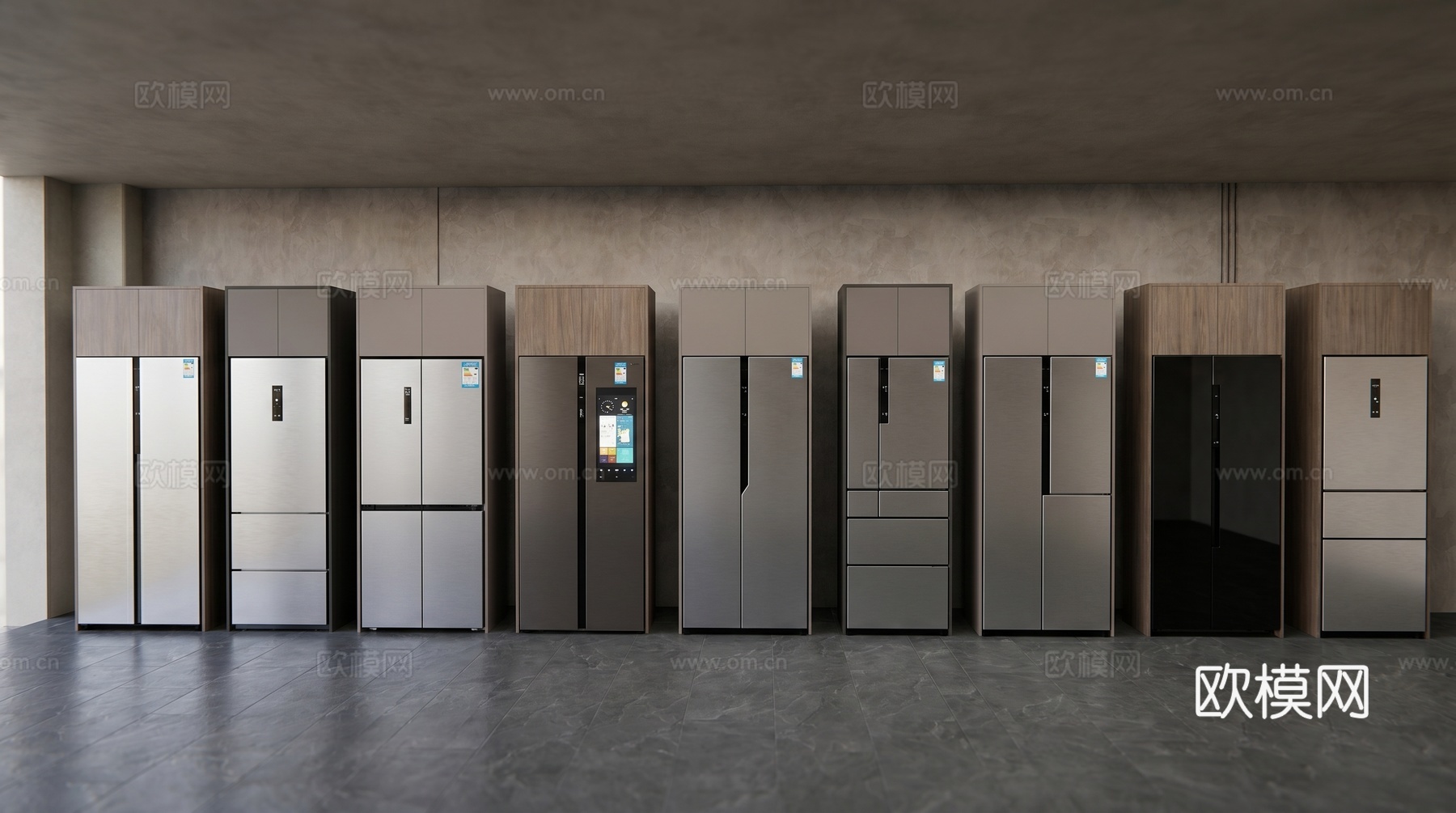 单门冰箱  双门冰箱su模型