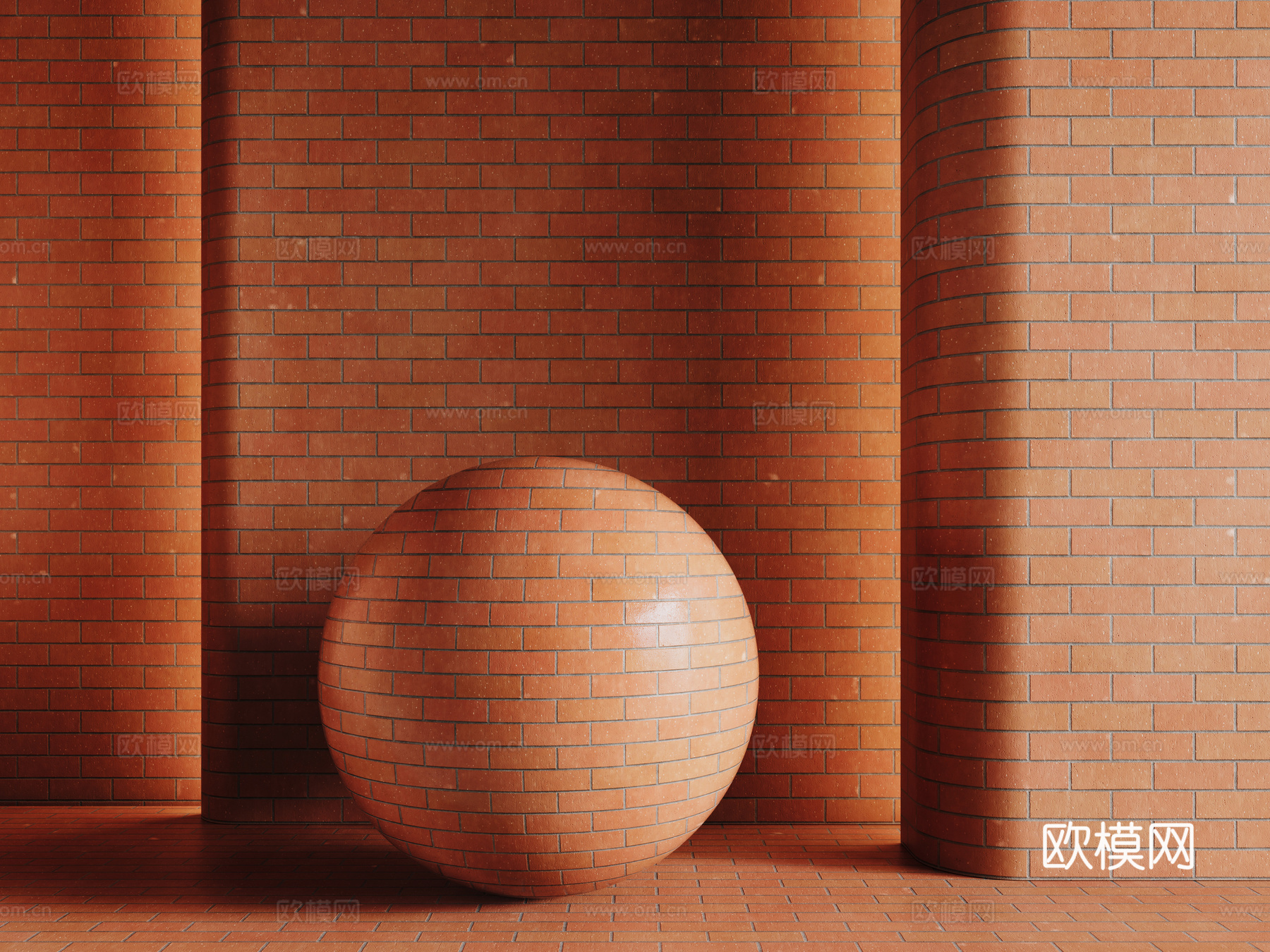 现代砖墙 红色砖墙 仿古砖墙 文化砖墙 工业砖墙su模型
