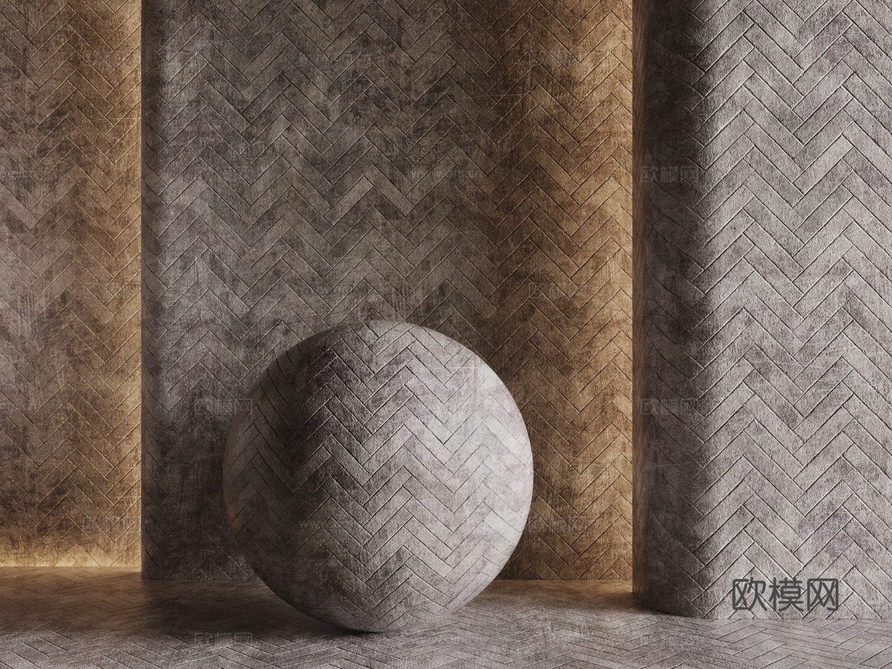 现代砖墙 灰色砖墙 仿古砖墙 文化砖墙 工业砖墙su模型