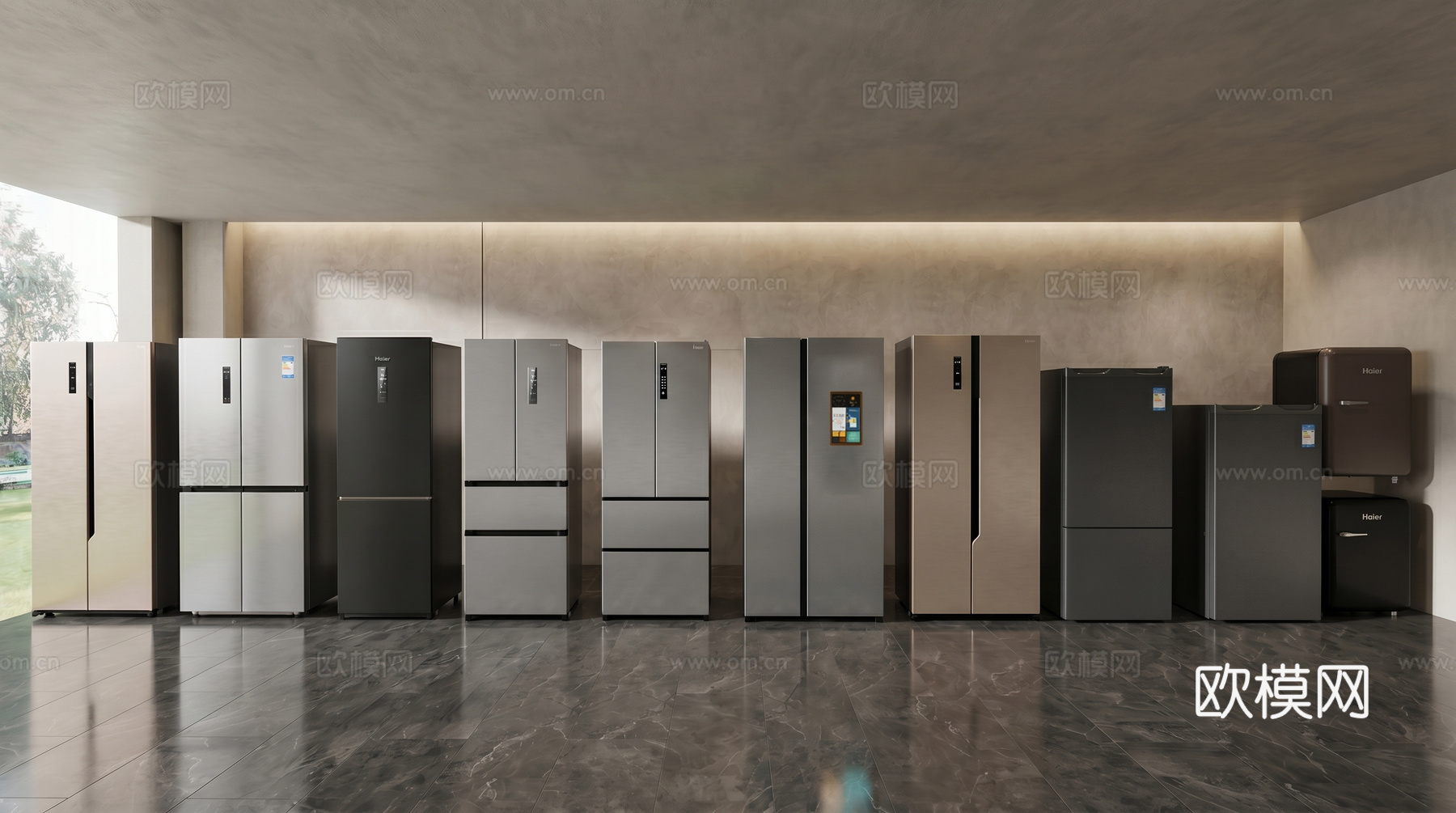 单门冰箱  双门冰箱su模型