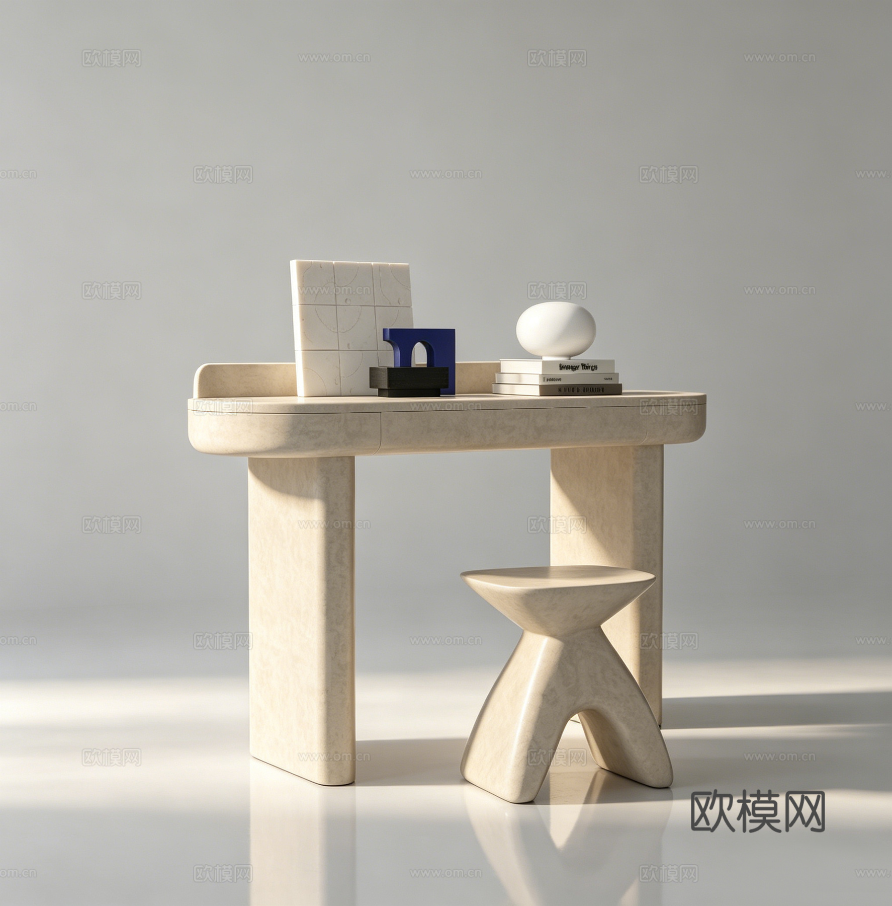 现代书桌su模型