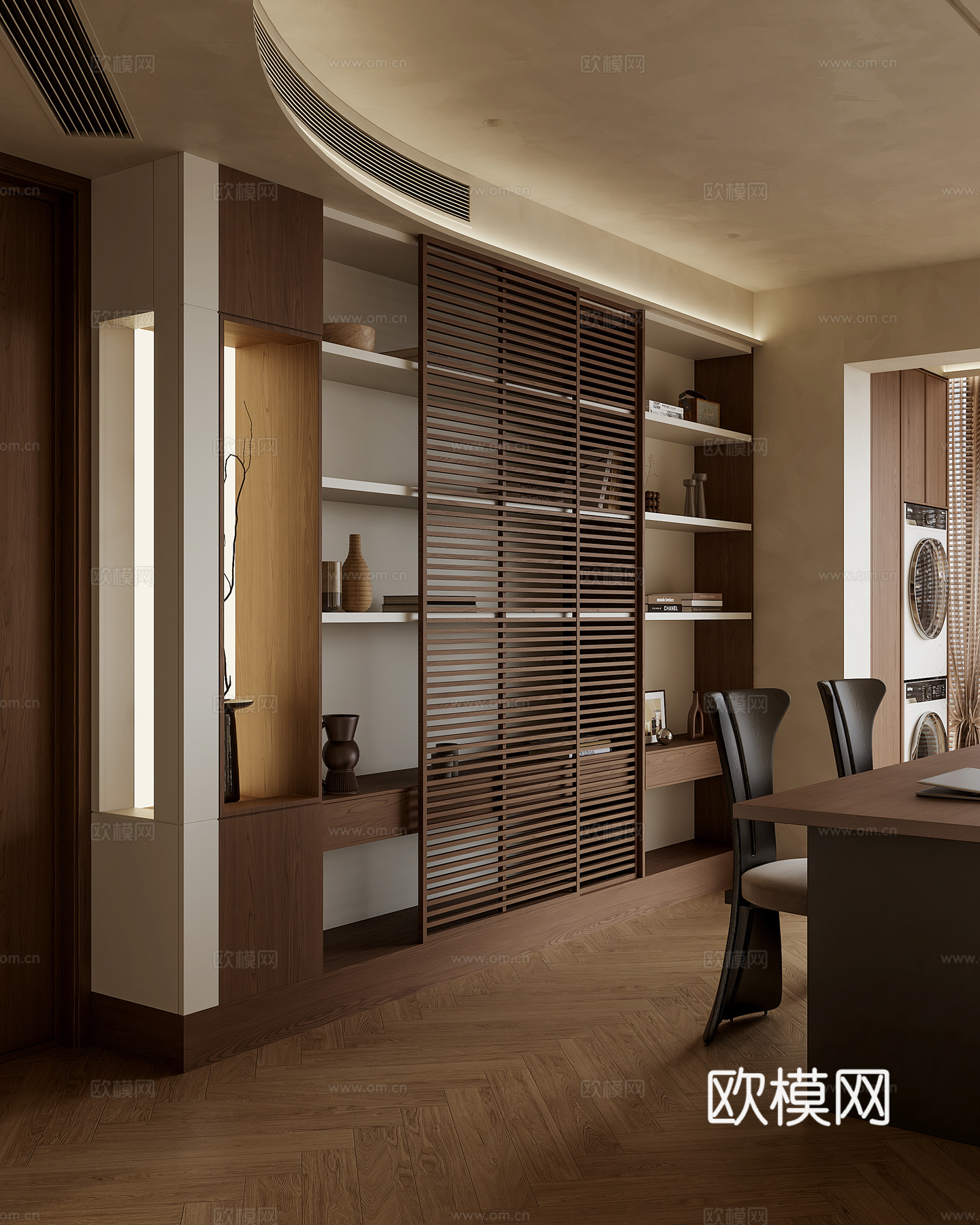 中古风客餐厅3d模型