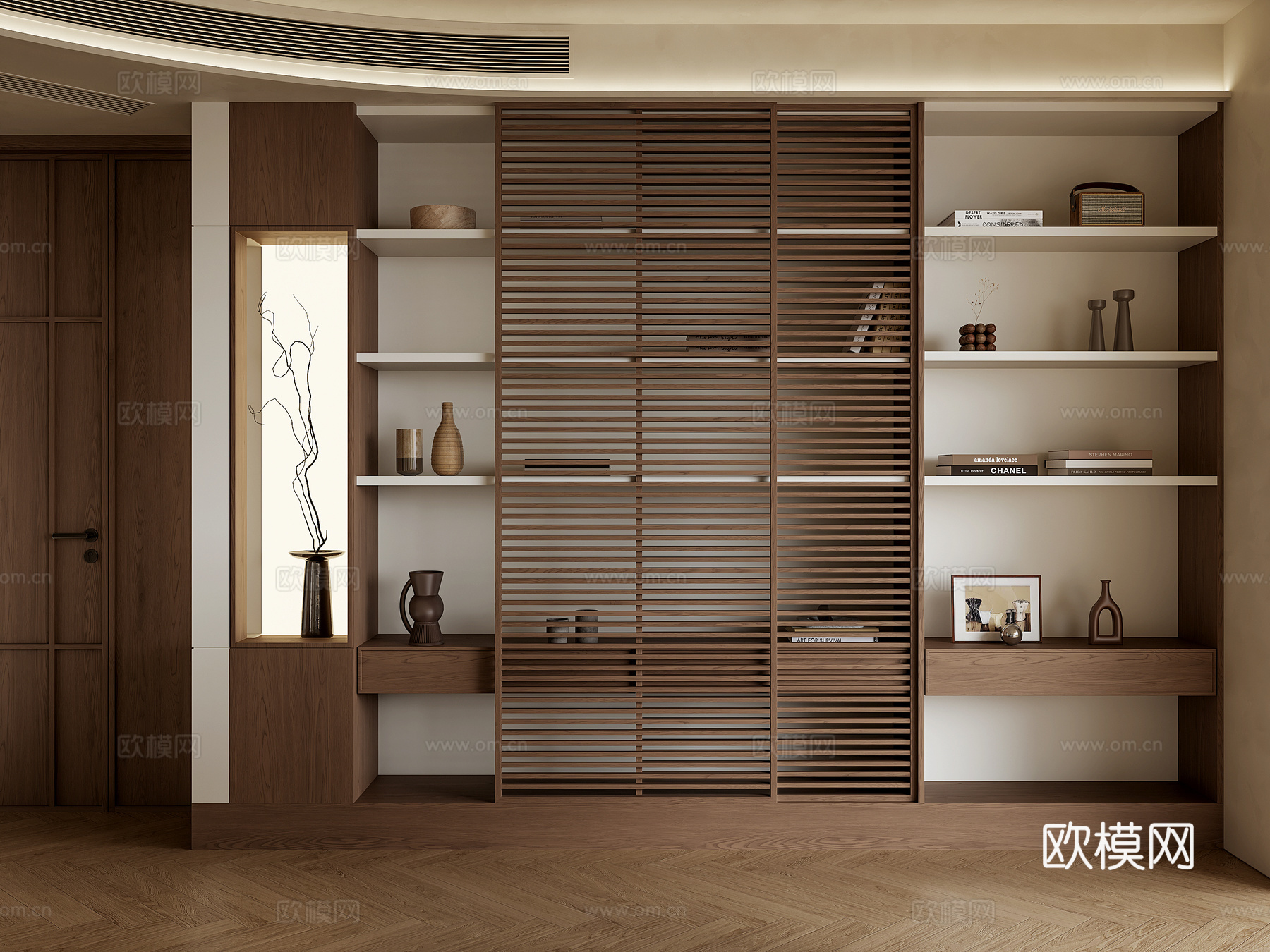 中古风客餐厅3d模型