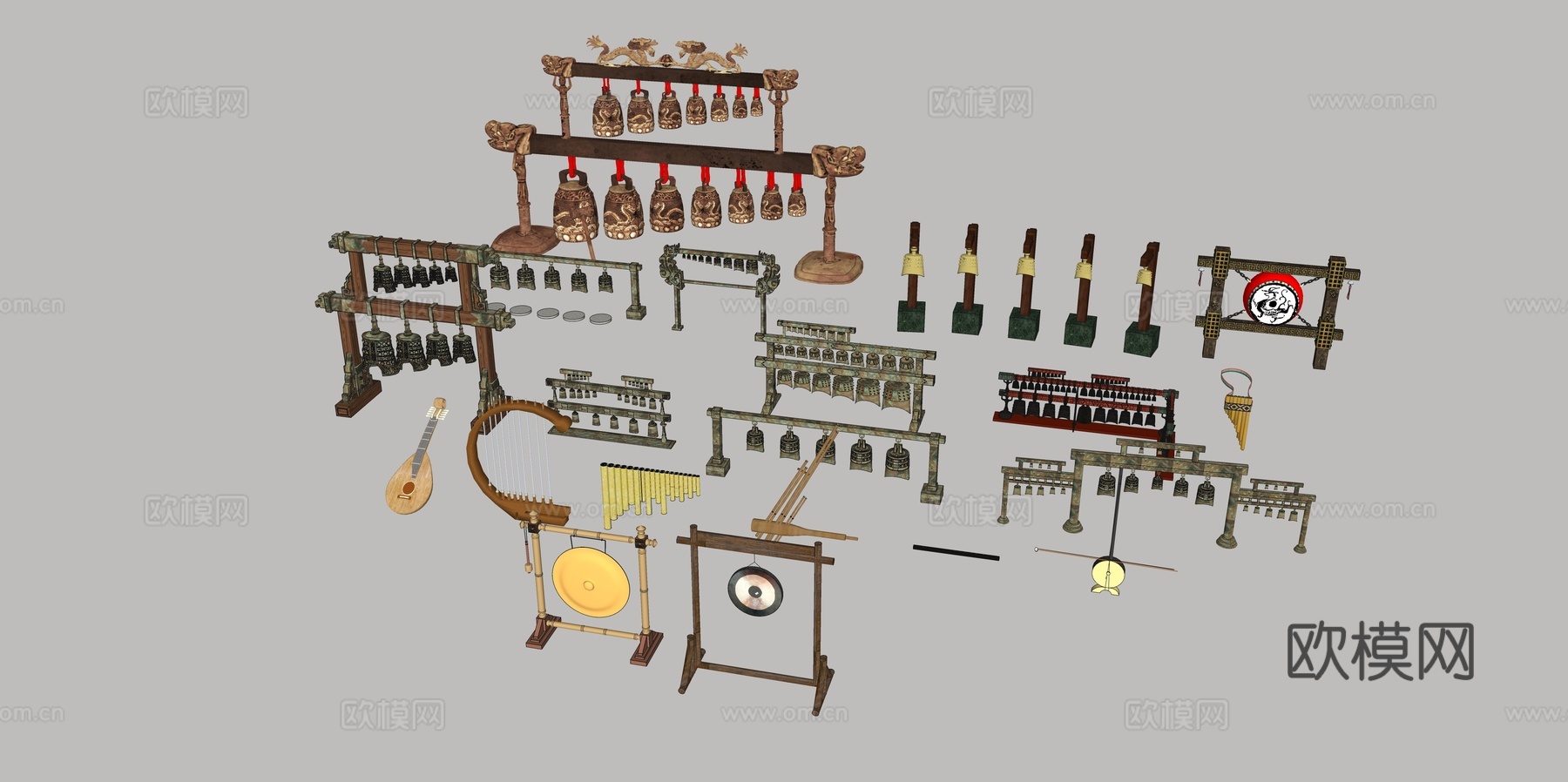 怀旧复古博物馆展示su模型