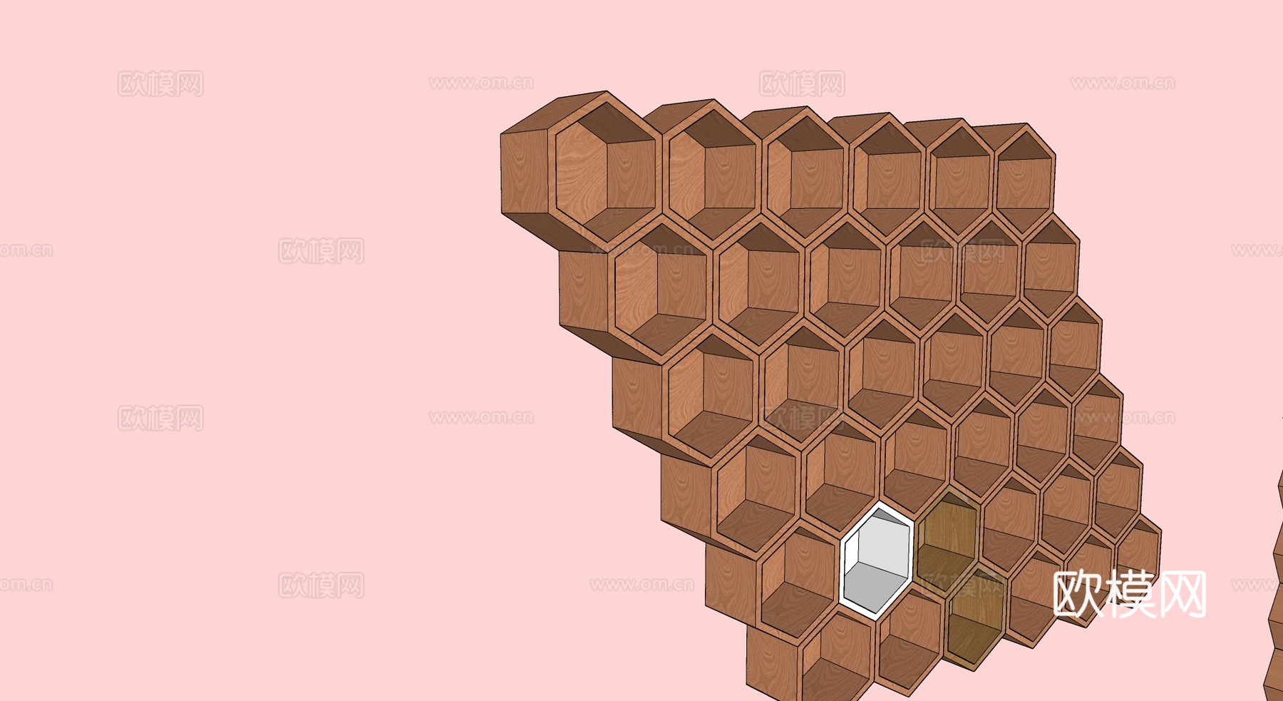 六边型柜多种组合免费su模型