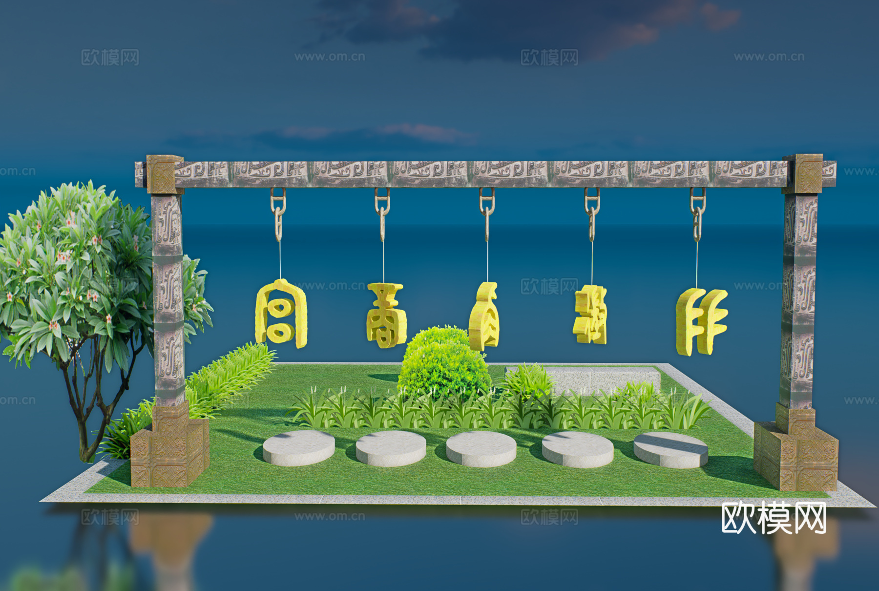 怀旧复古博物馆展示su模型