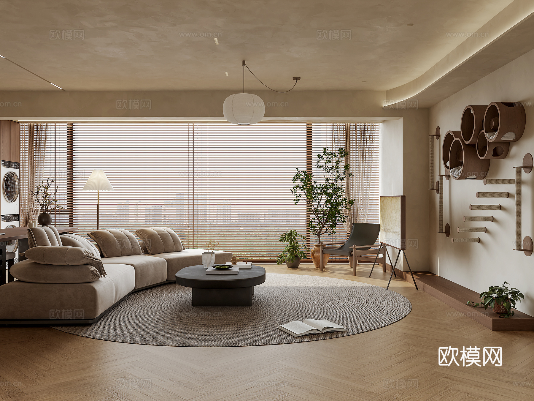 中古风客餐厅3d模型