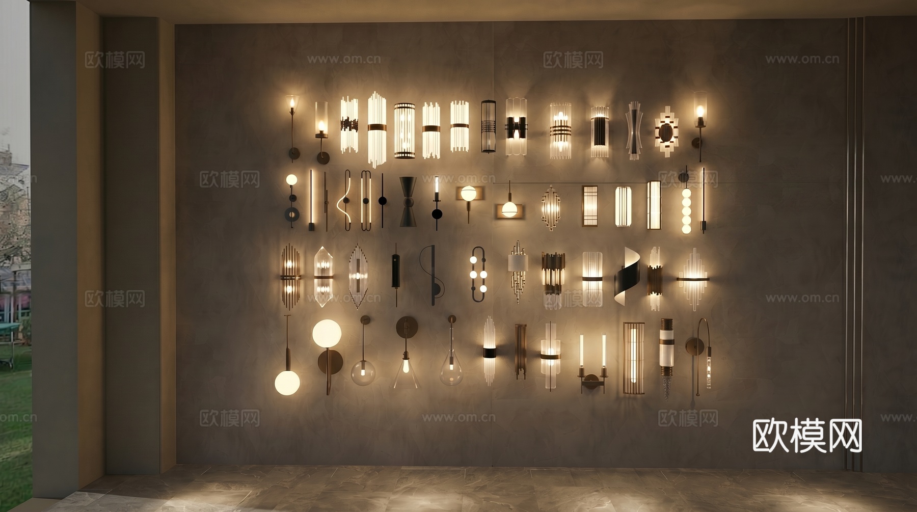 壁灯最全集合su模型