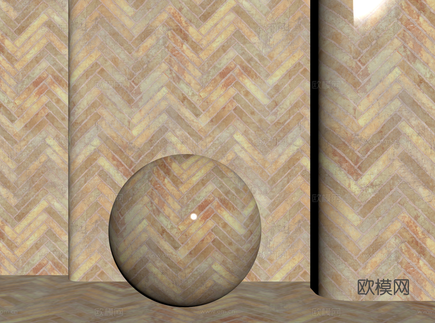 现代砖墙 黄色砖墙 仿古砖墙 文化砖墙 工业砖墙su模型