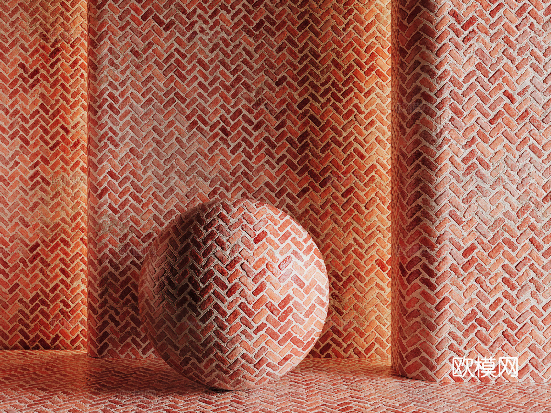 现代砖墙 红色砖墙 仿古砖墙 文化砖墙 工业砖墙su模型