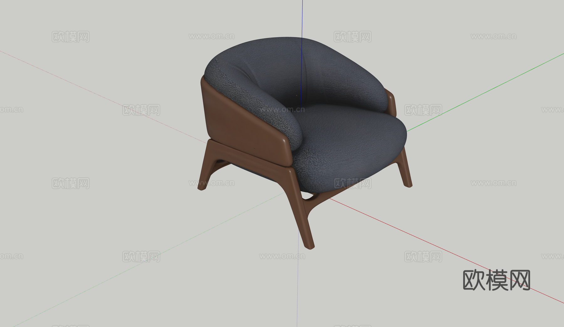 单人沙发su模型
