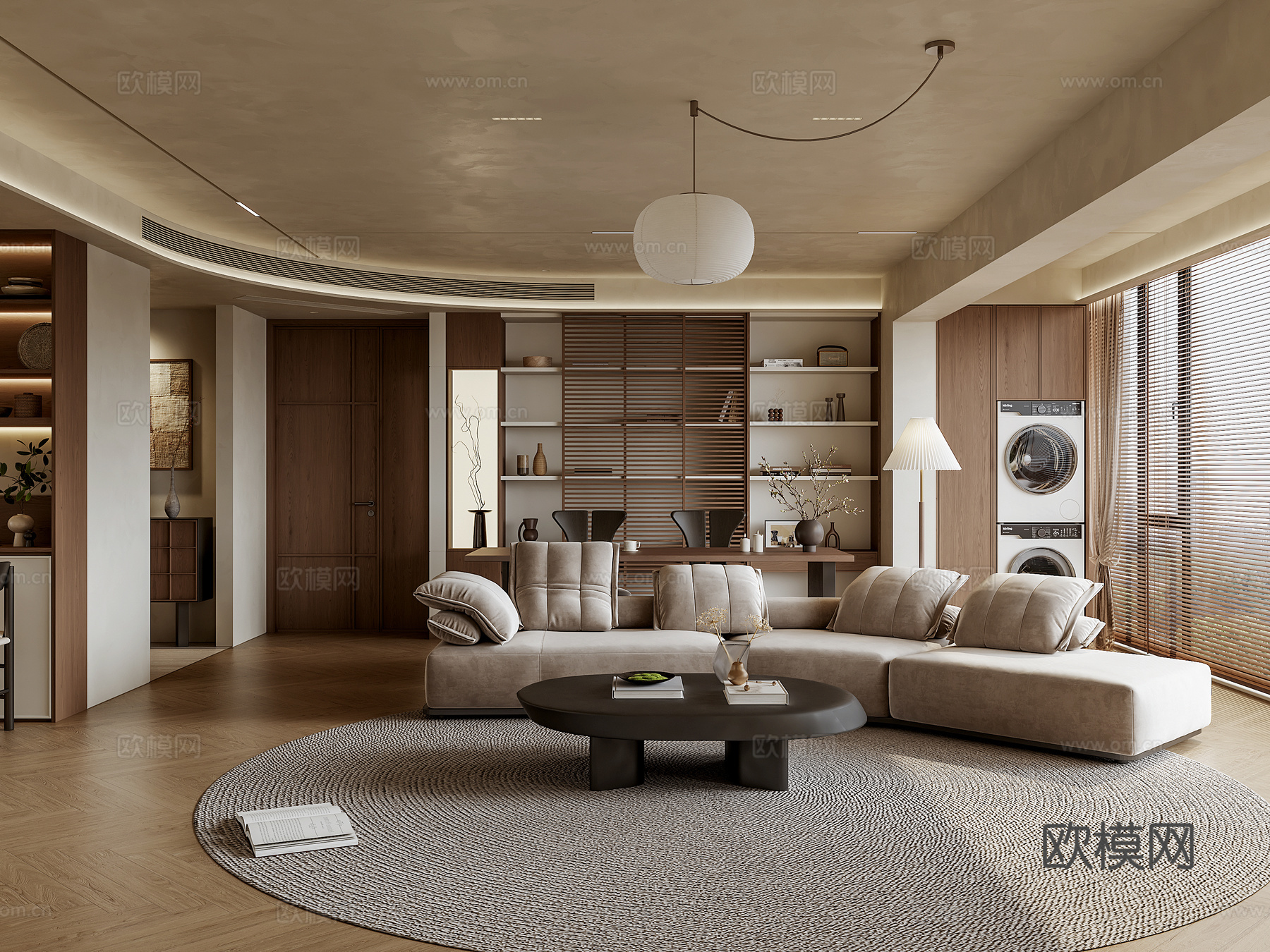 中古风客餐厅3d模型