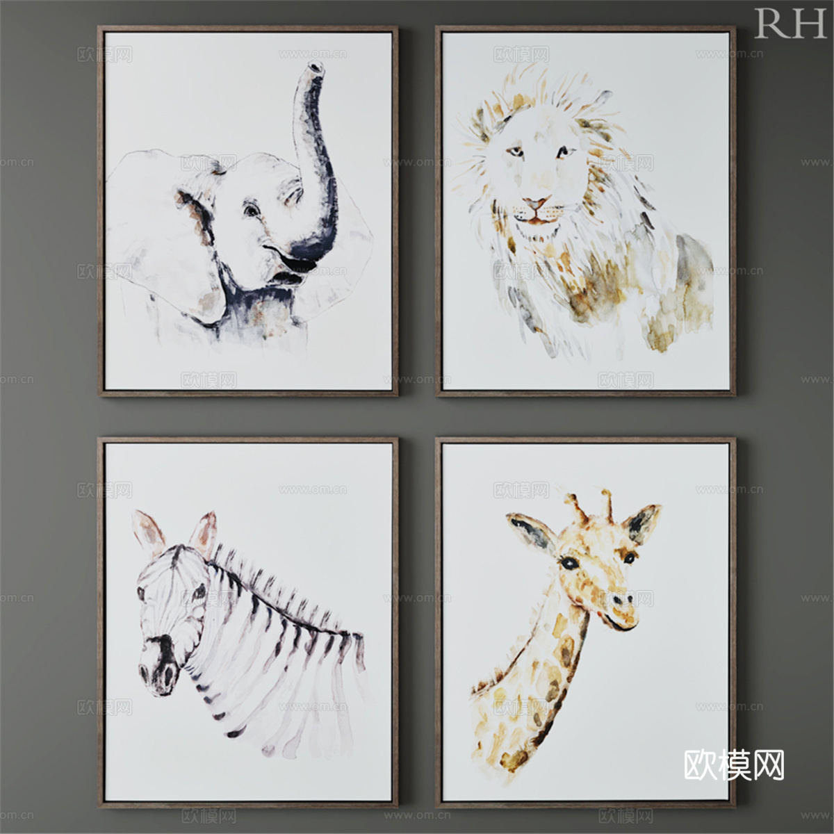 RH 水彩 Safari 艺术 艺术3d模型