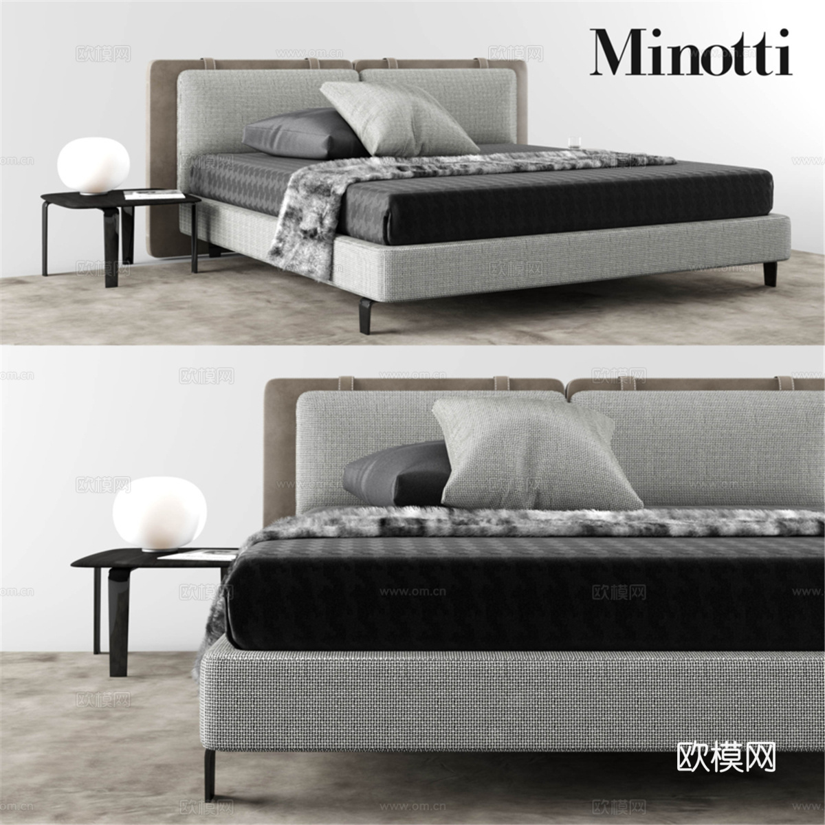 Minotti Tatlin Soft床3d模型