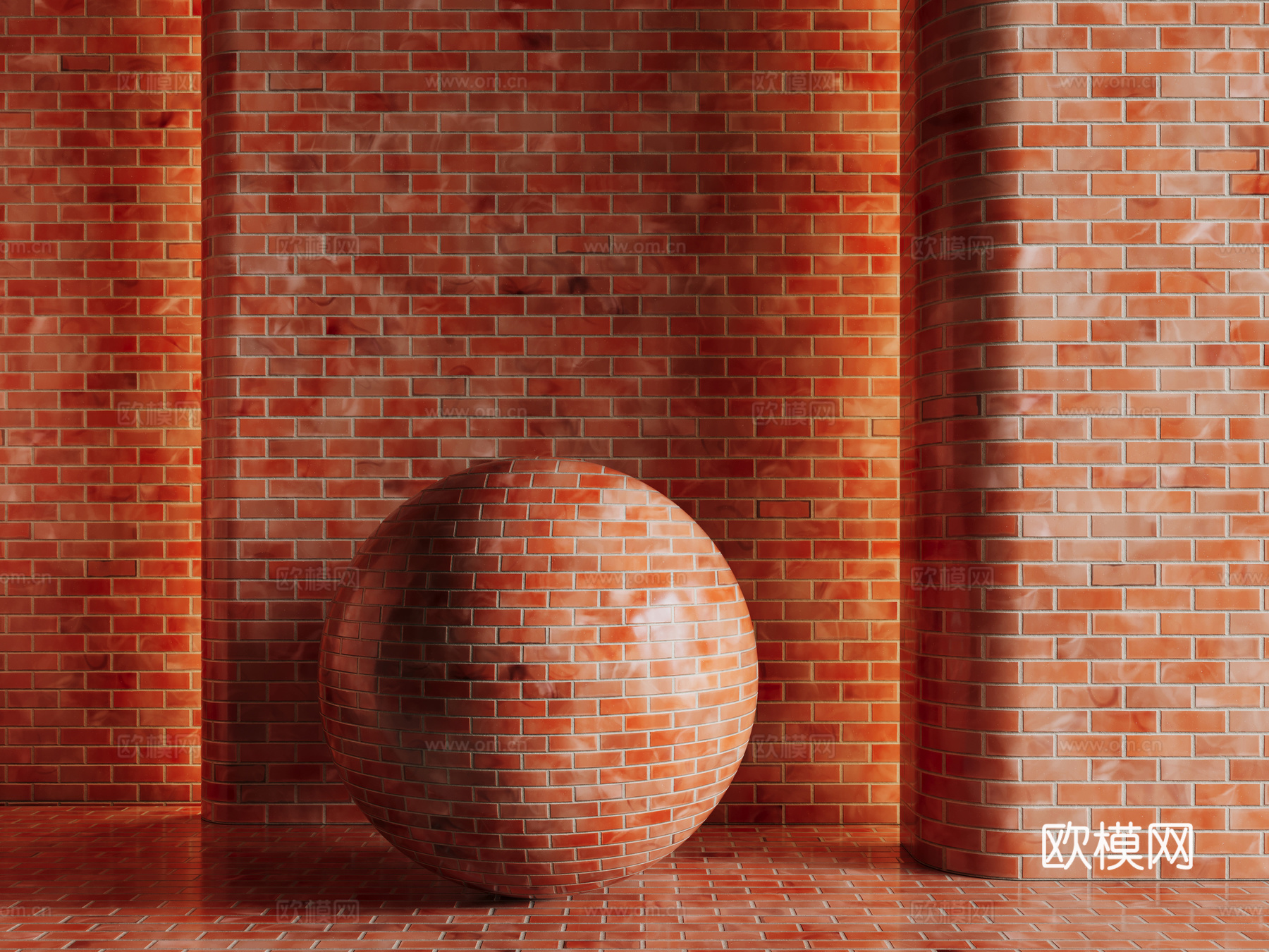 现代砖墙 红色砖墙 仿古砖墙 文化砖墙 工业砖墙su模型